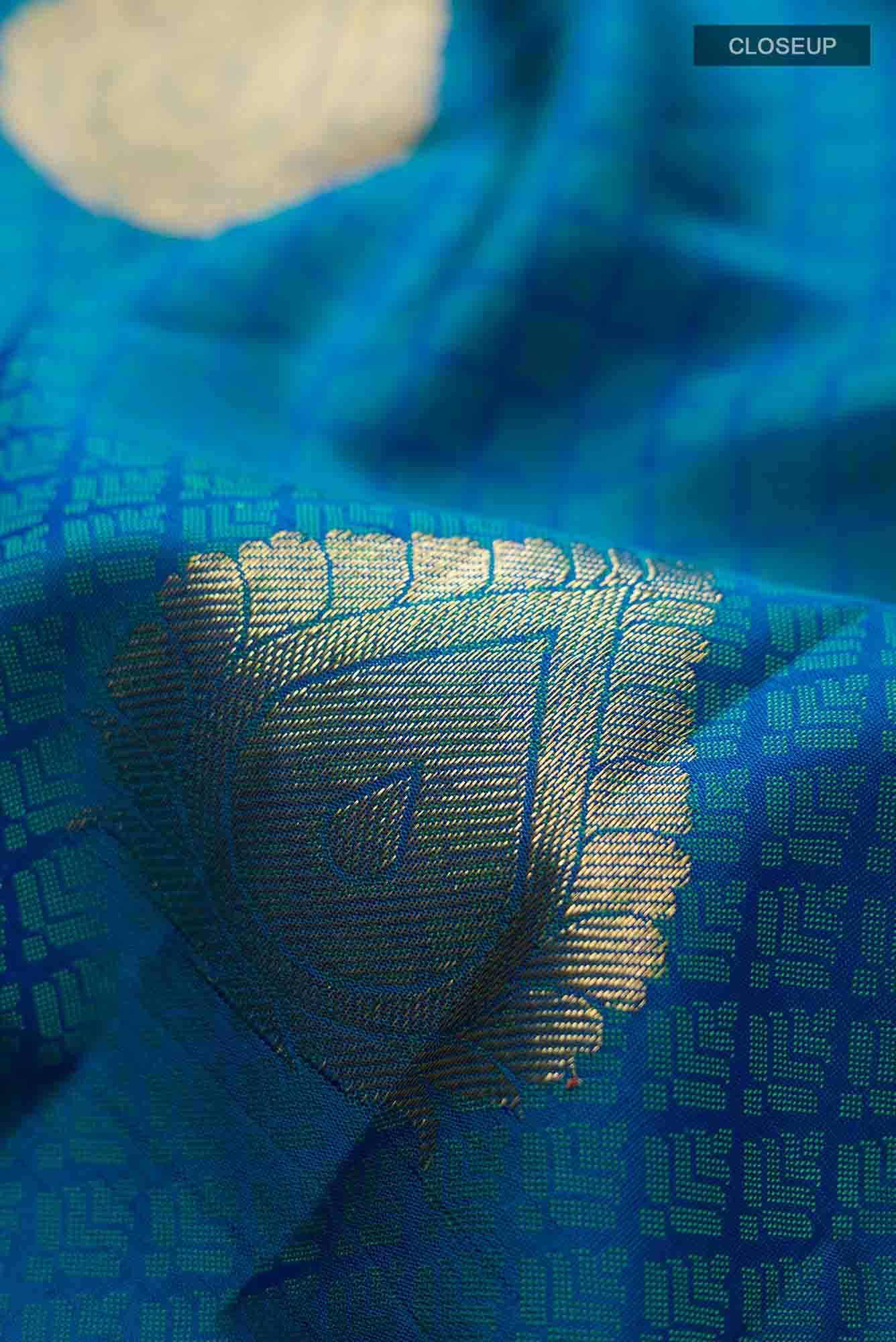 Blue Kanchipuram Silk Saree