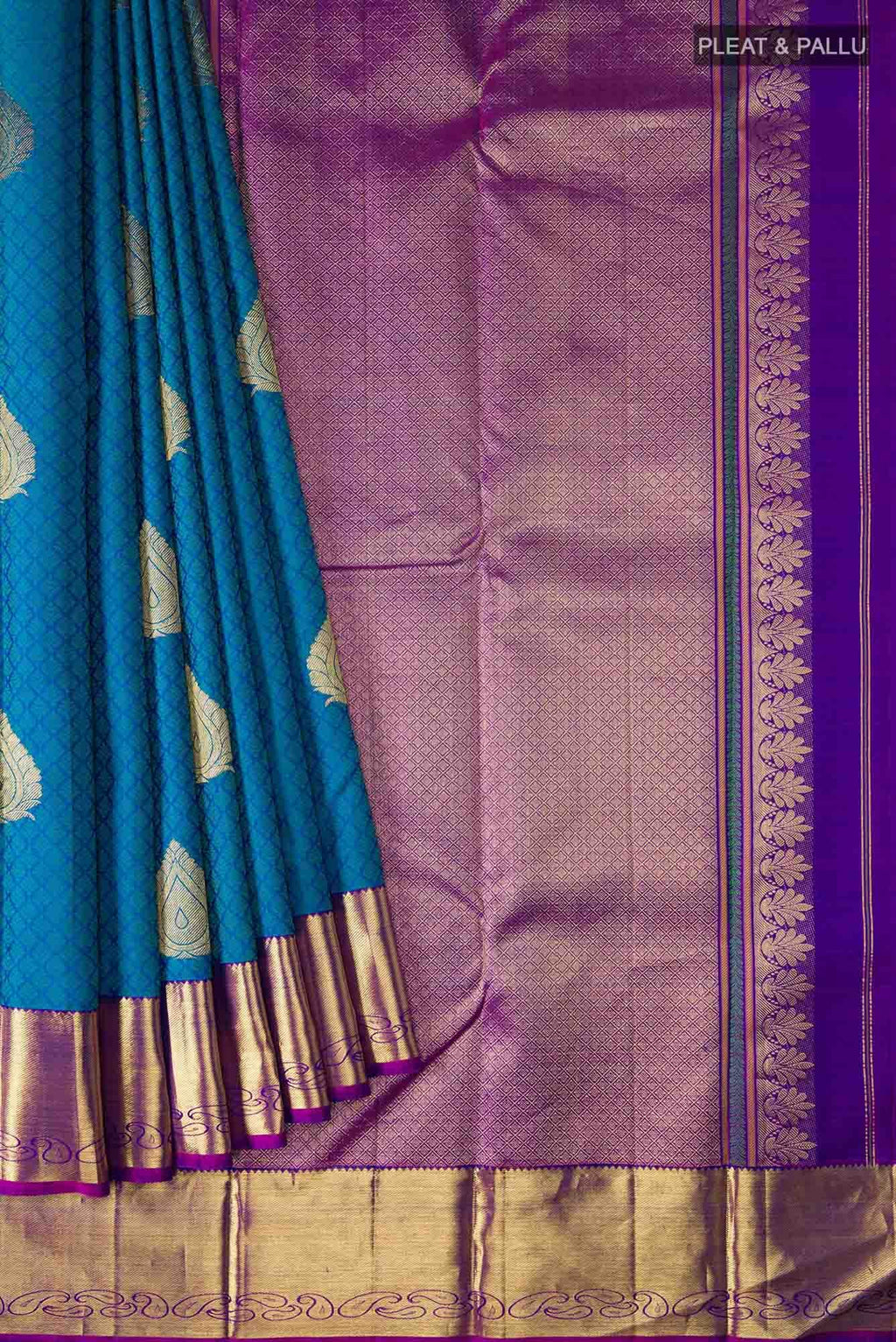 Blue Kanchipuram Silk Saree