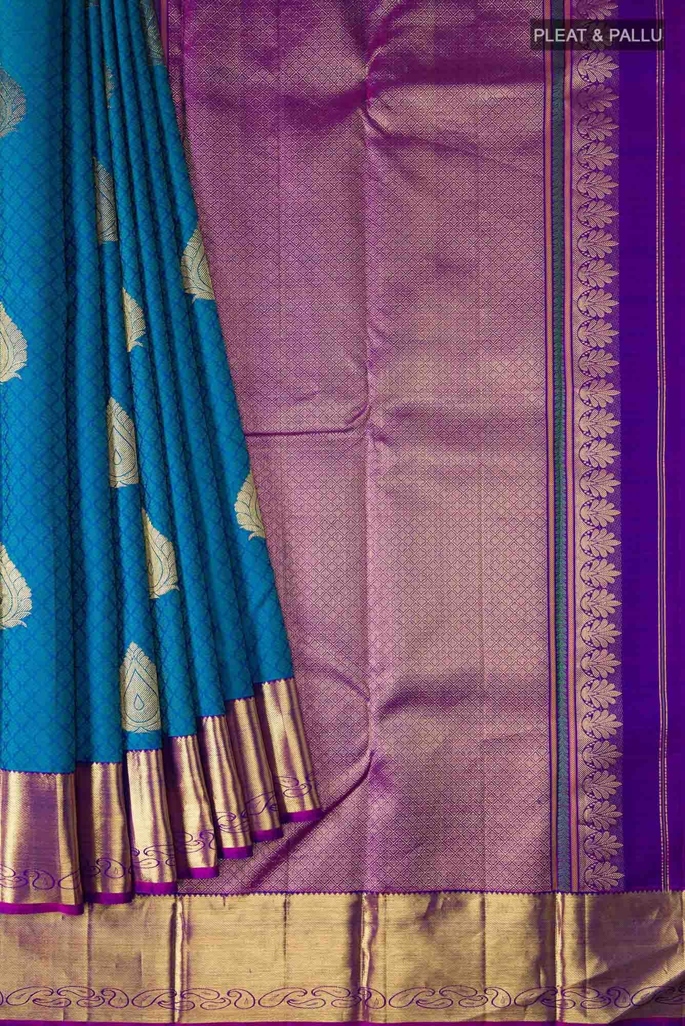 Blue Kanchipuram Silk Saree