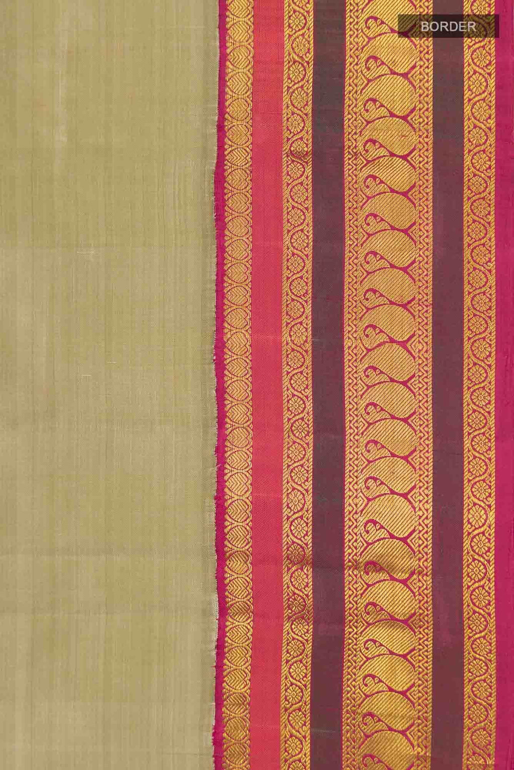 Beige Kanchipuram Silk Saree