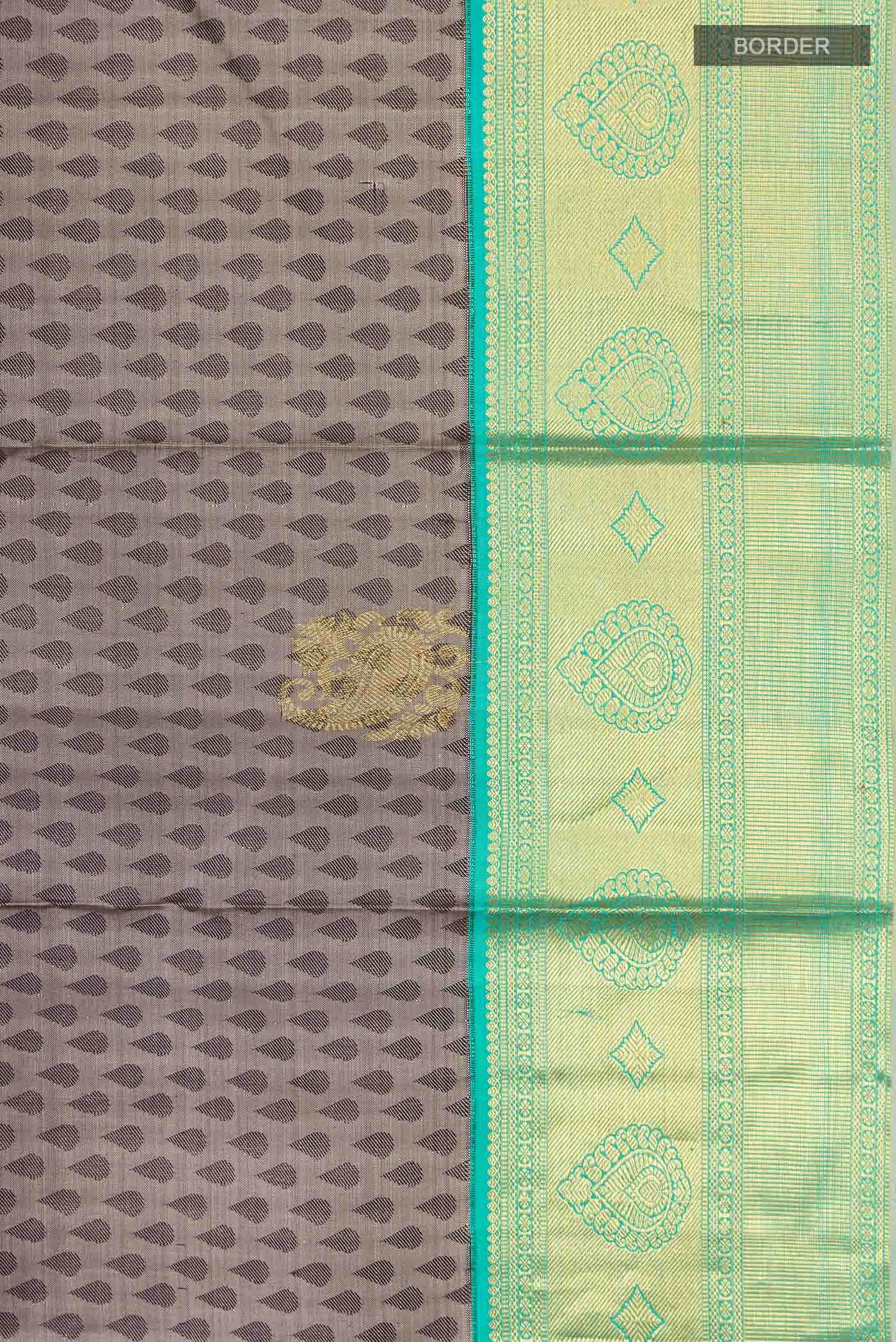 Grey Kanchipuram Silk Saree