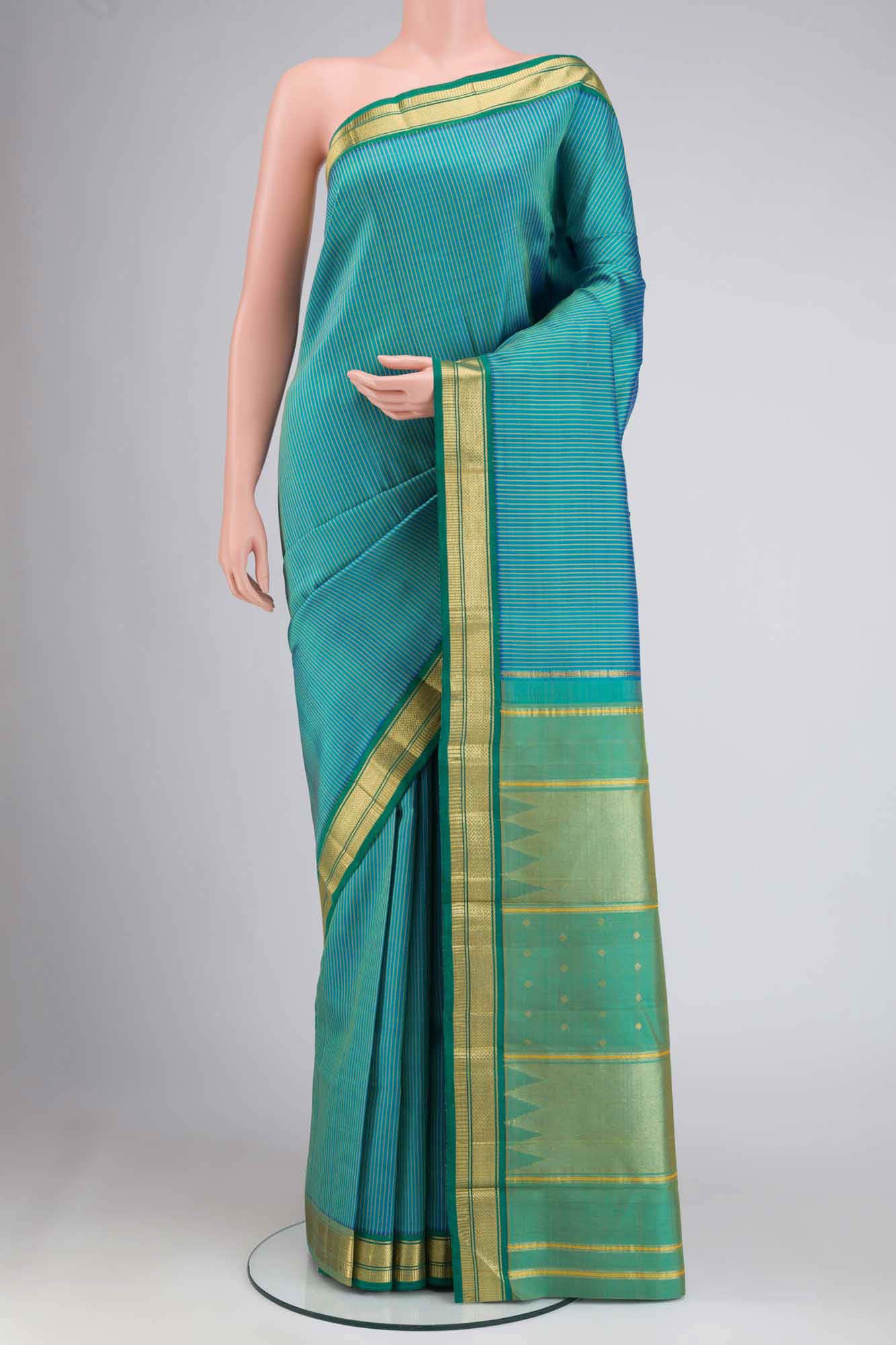 Blue Kanchipuram Silk Saree