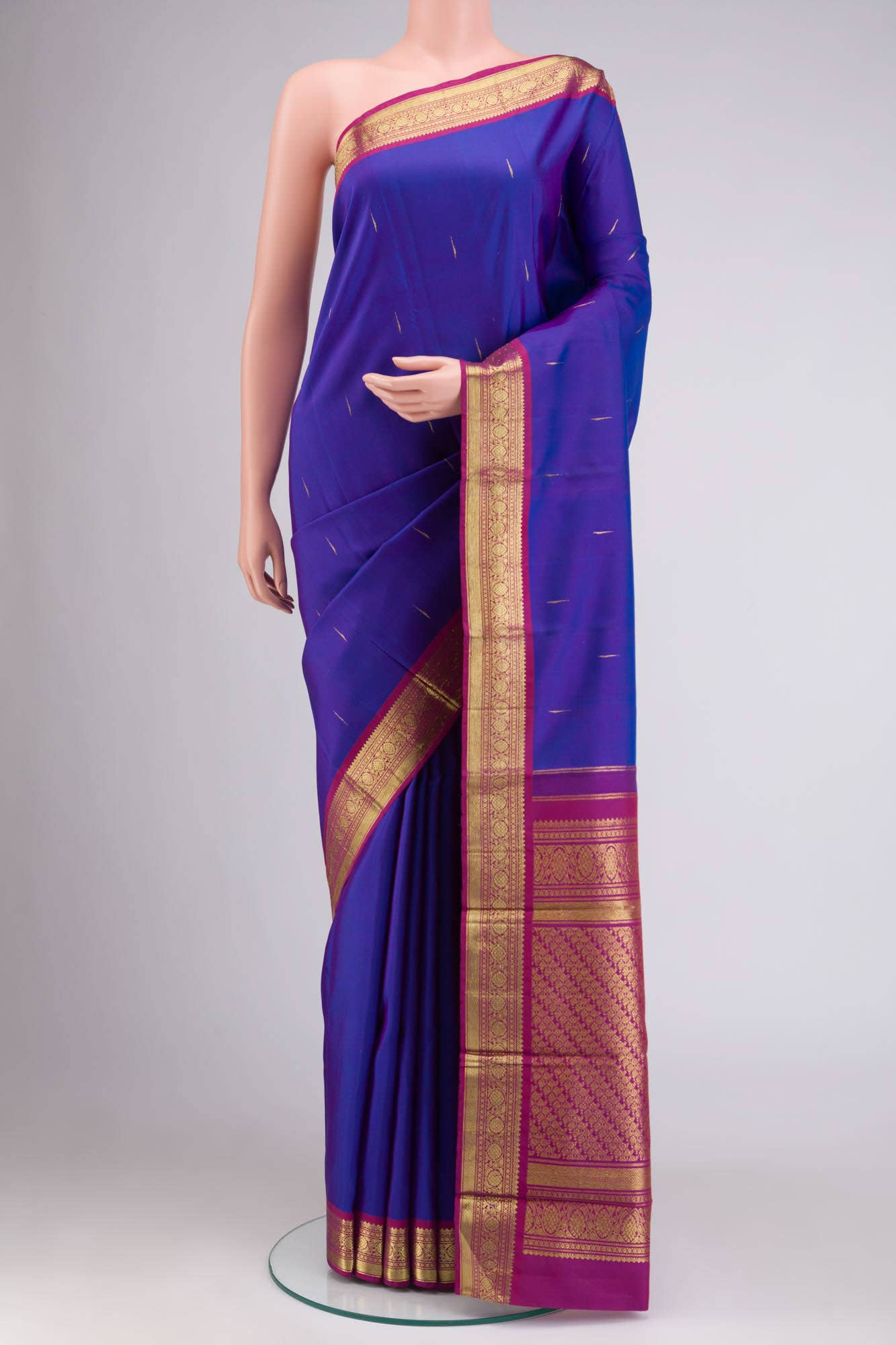 Blue Kanchipuram Silk Saree