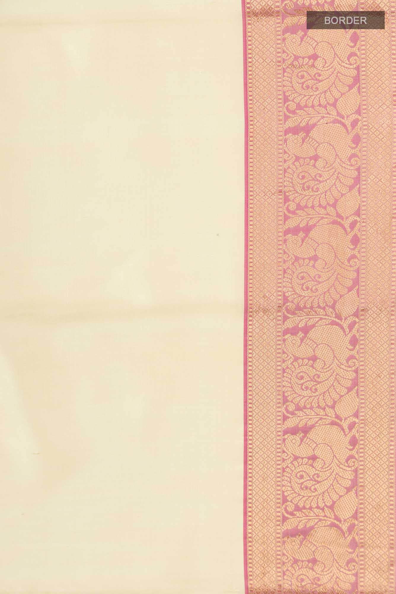 Cream Kanchipuram Silk Saree