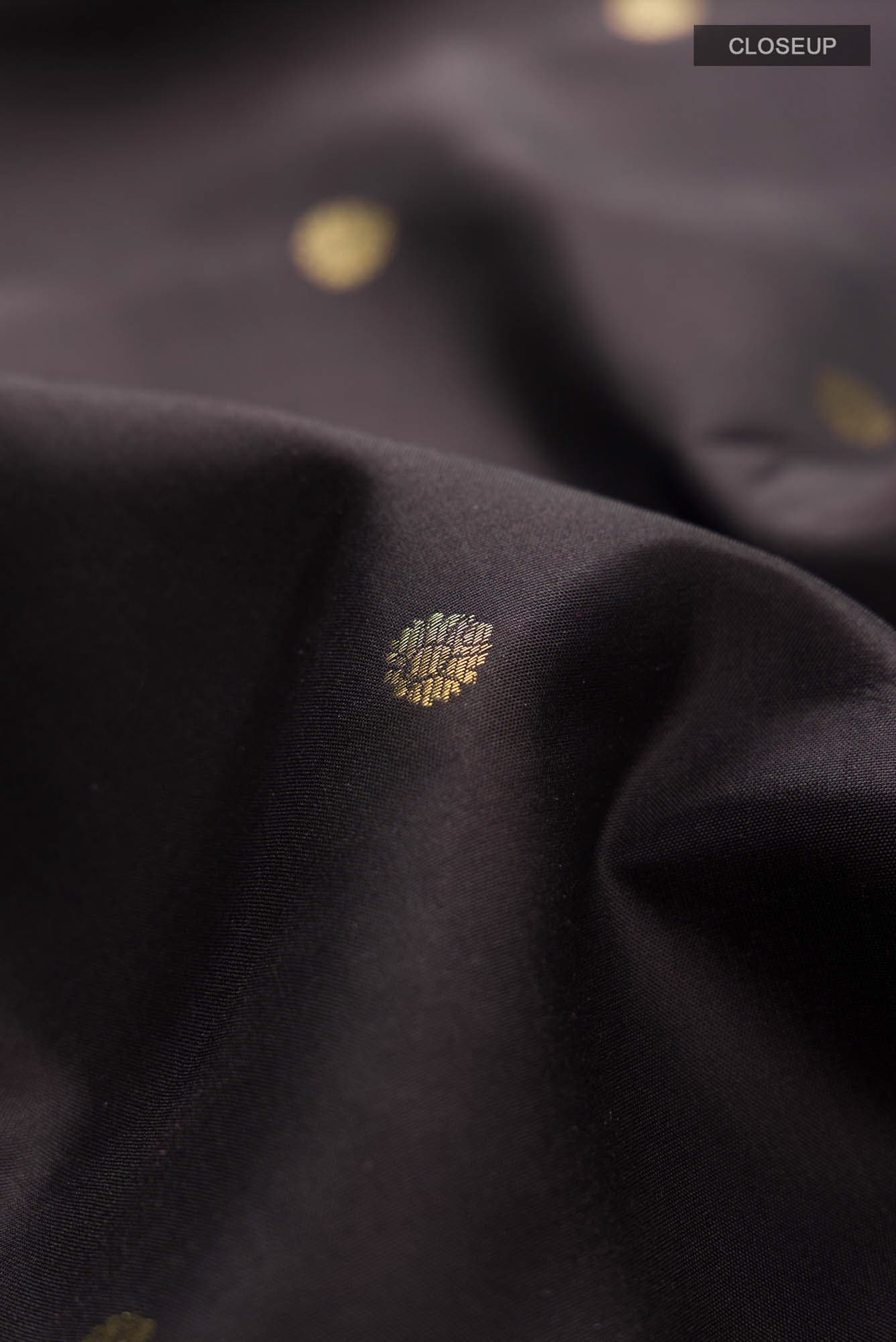 Black Kanchipuram Silk Saree