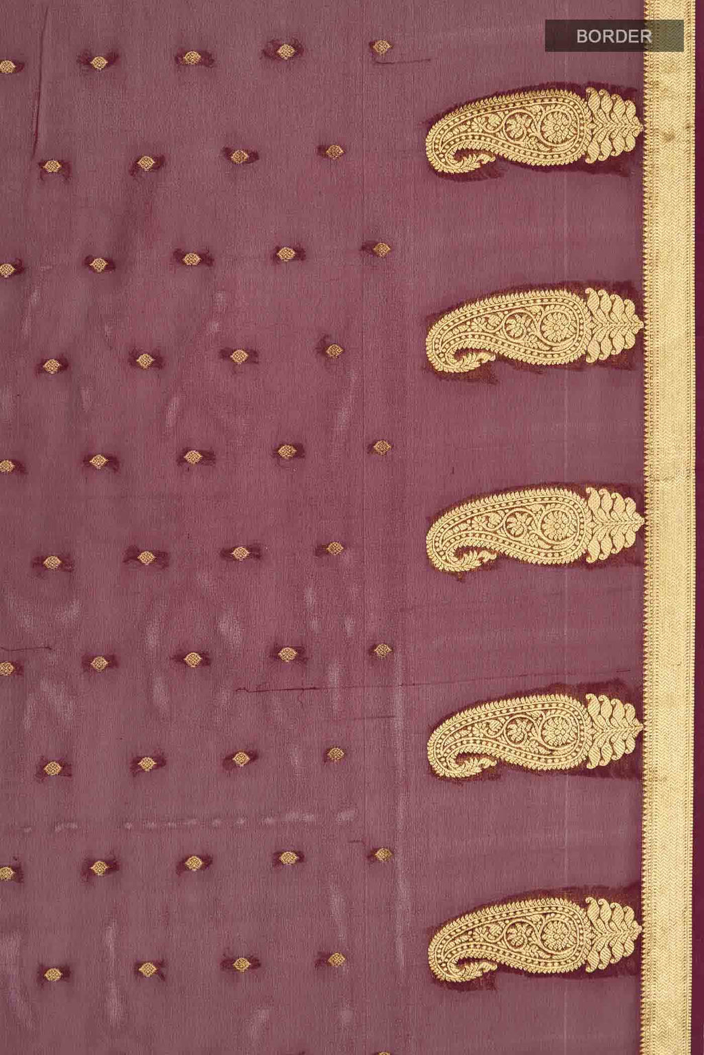 Brown Mysore Georgette Saree