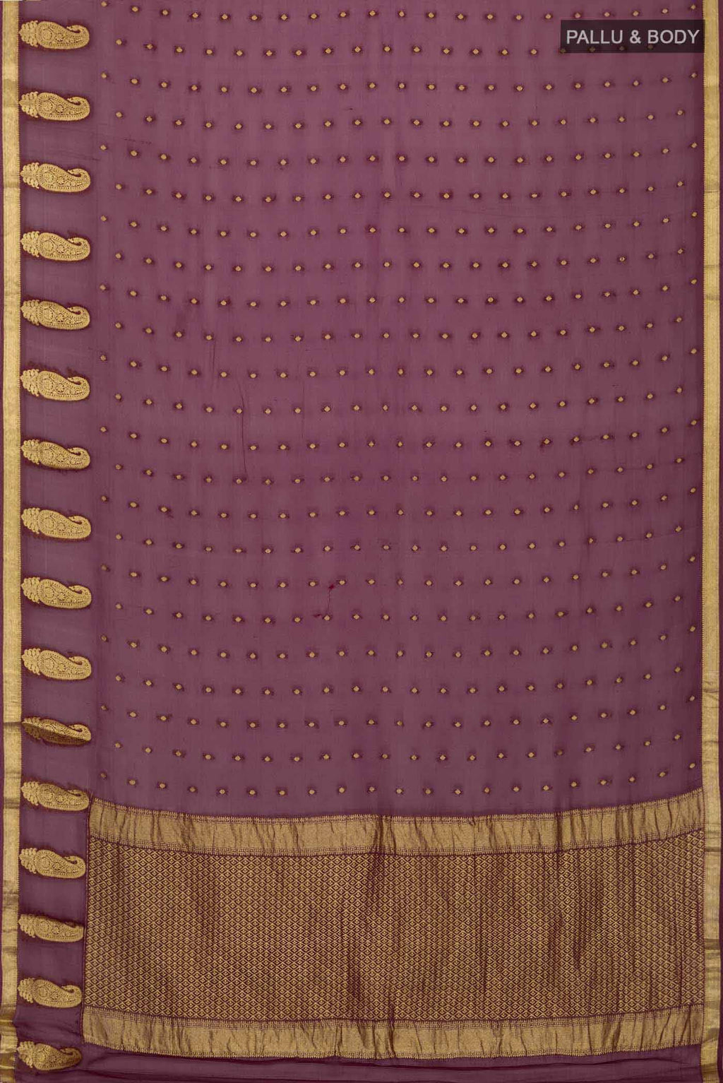 Brown Mysore Georgette Saree