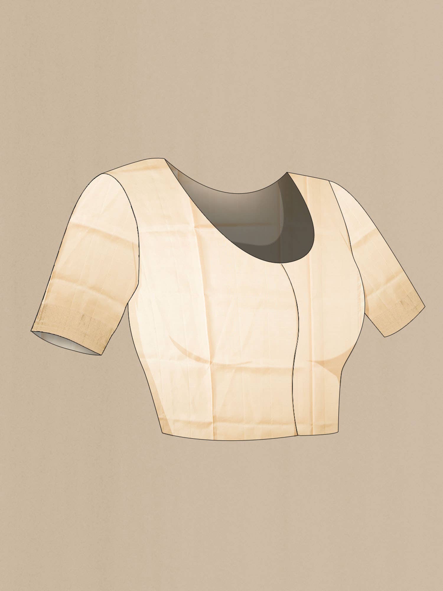 Beige Soft Silk Saree