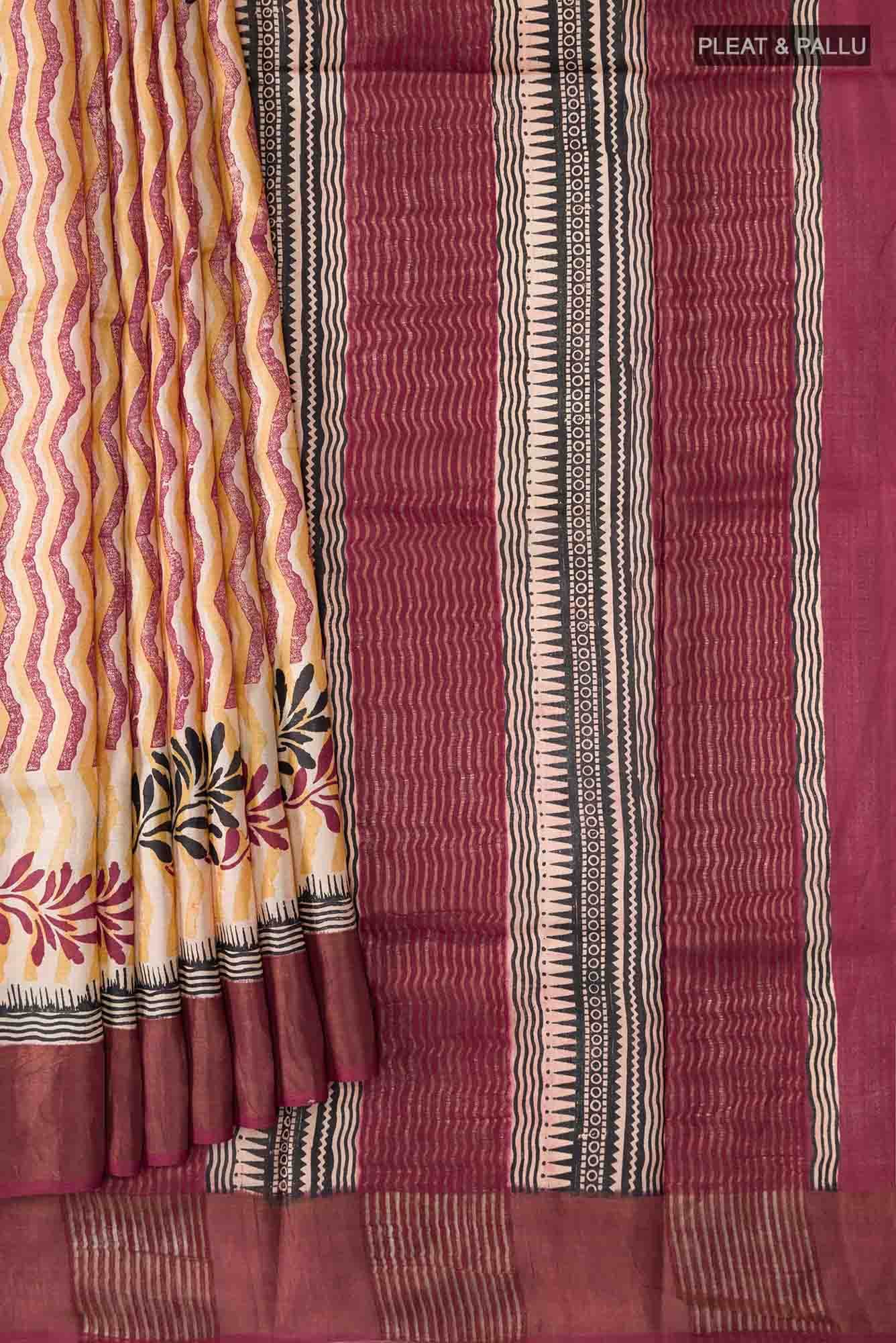 Multi Bhagalpuri Tussar Silk Saree