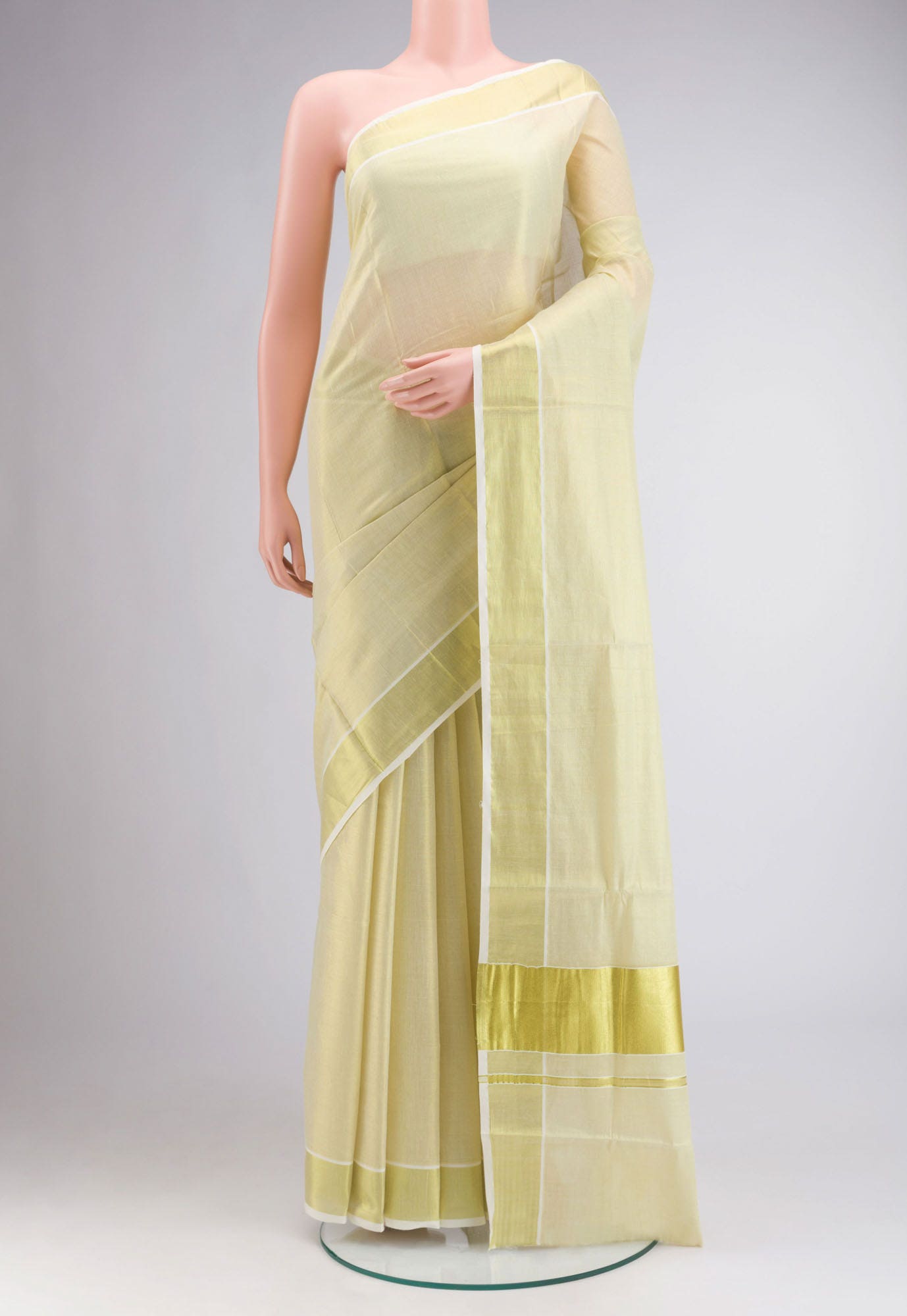 Gold Kerala Cotton Saree