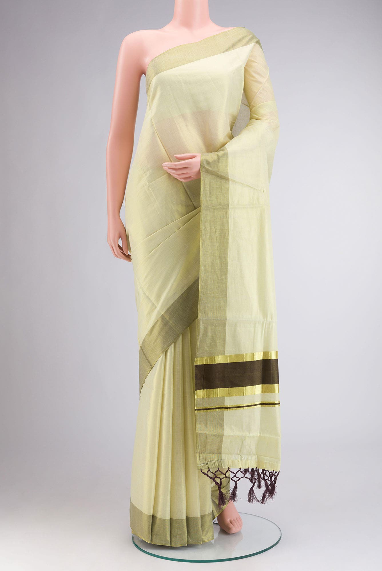 Gold Kerala Cotton Saree