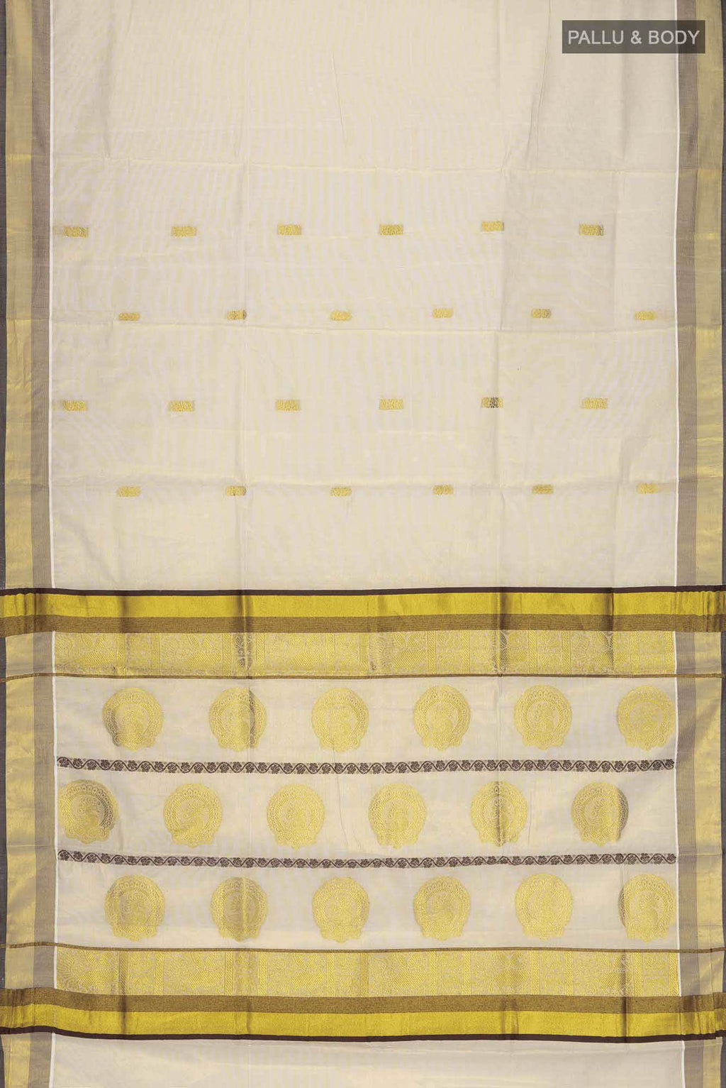 Gold Kerala Cotton Saree