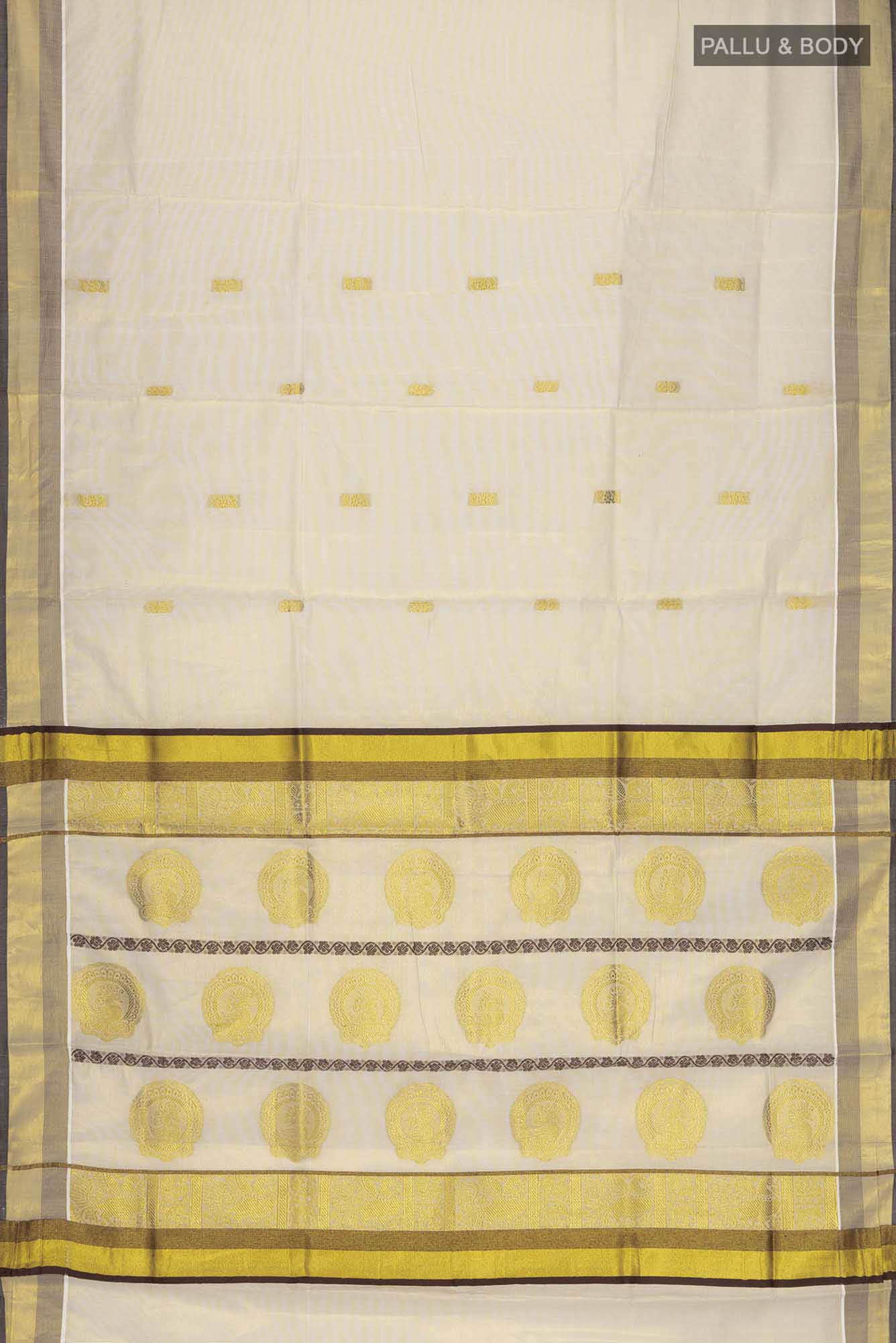 Gold Kerala Cotton Saree