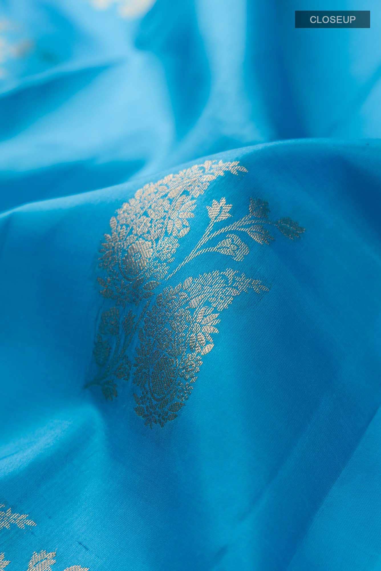 Blue Kanchipuram Silk Saree