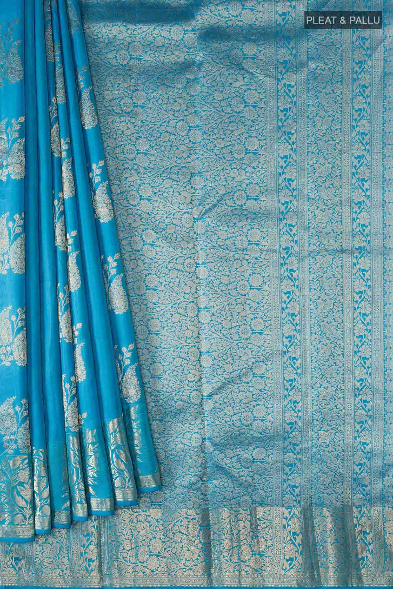 Blue Kanchipuram Silk Saree