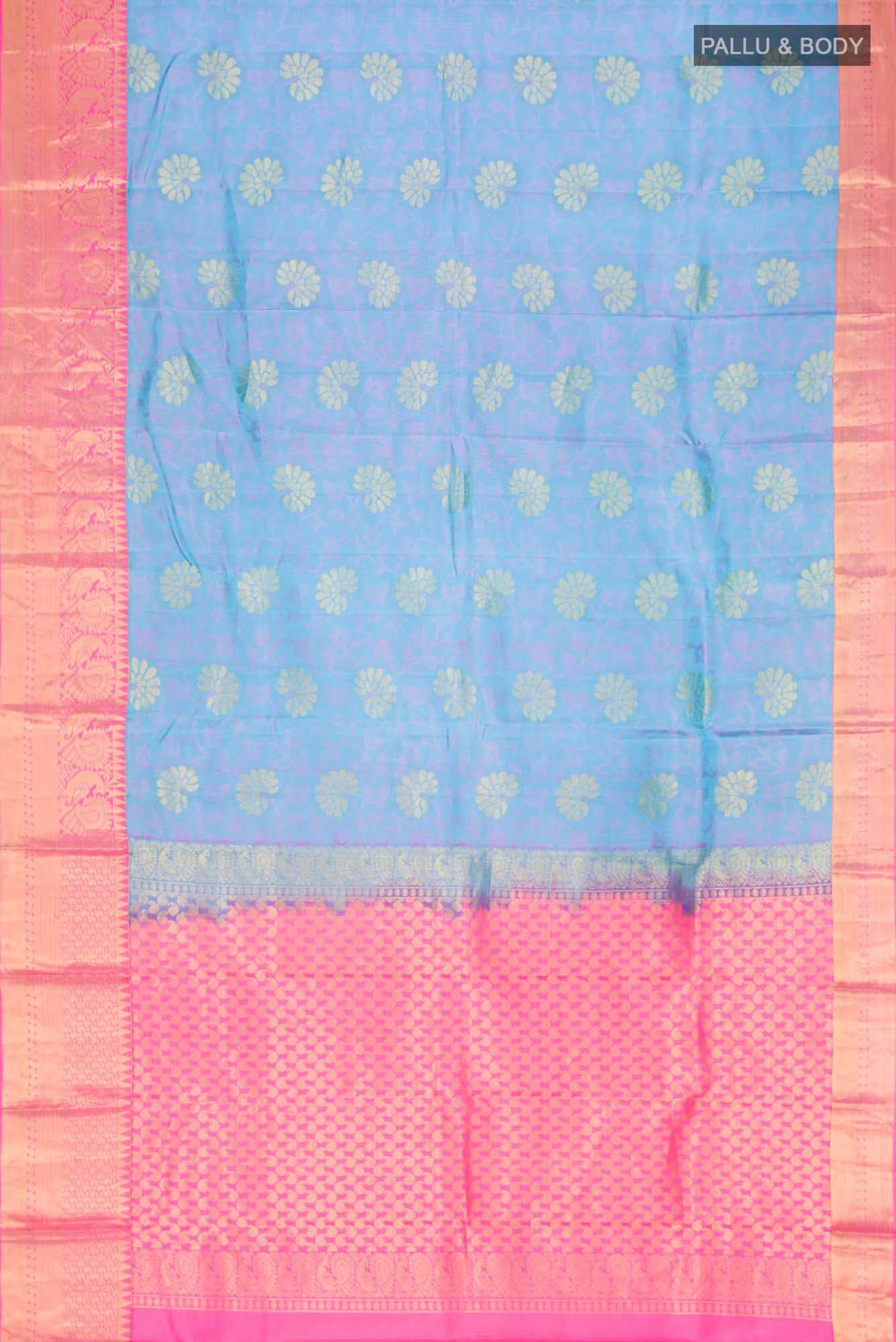 Blue Kanchipuram Silk Saree