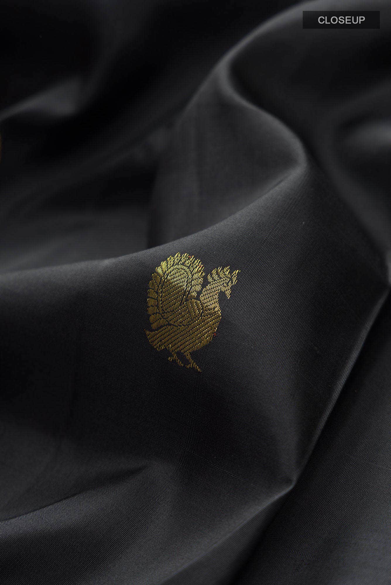 Black Kanchipuram Silk Saree