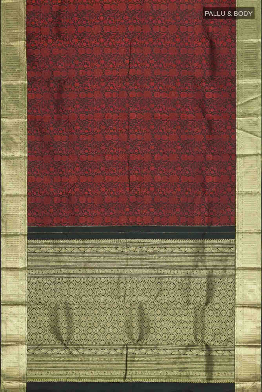 Black Kanchipuram Silk Saree