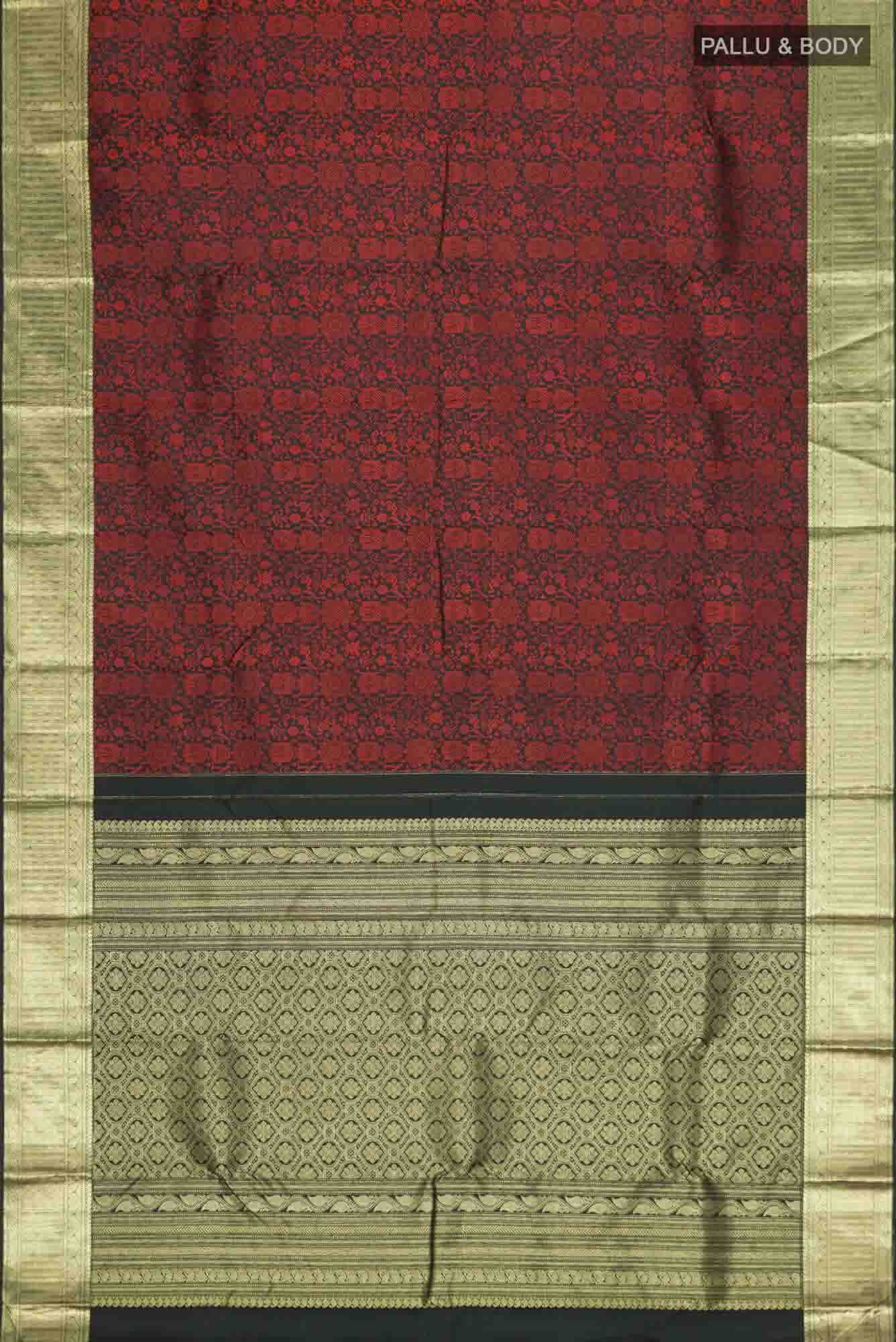 Black Kanchipuram Silk Saree
