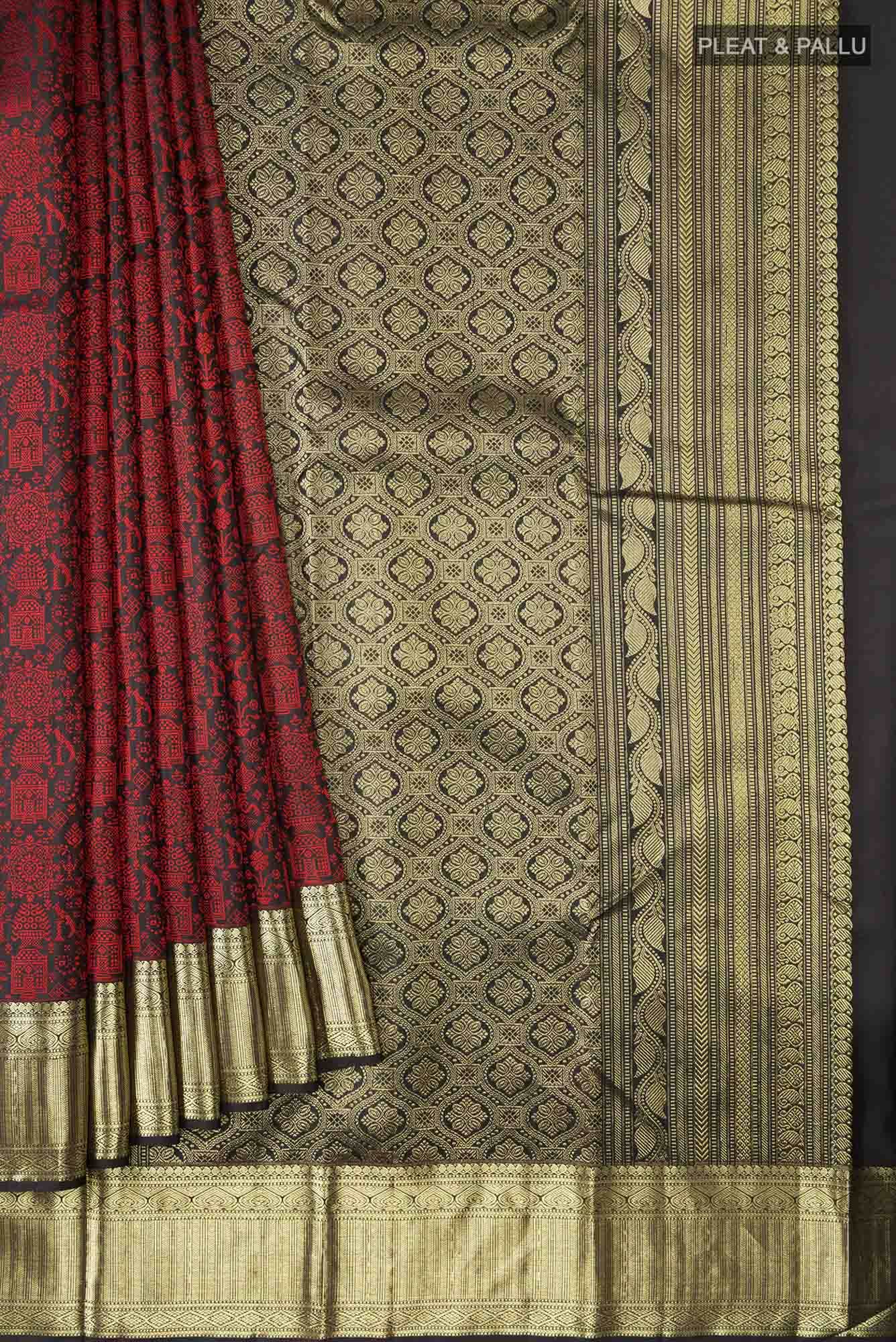 Black Kanchipuram Silk Saree
