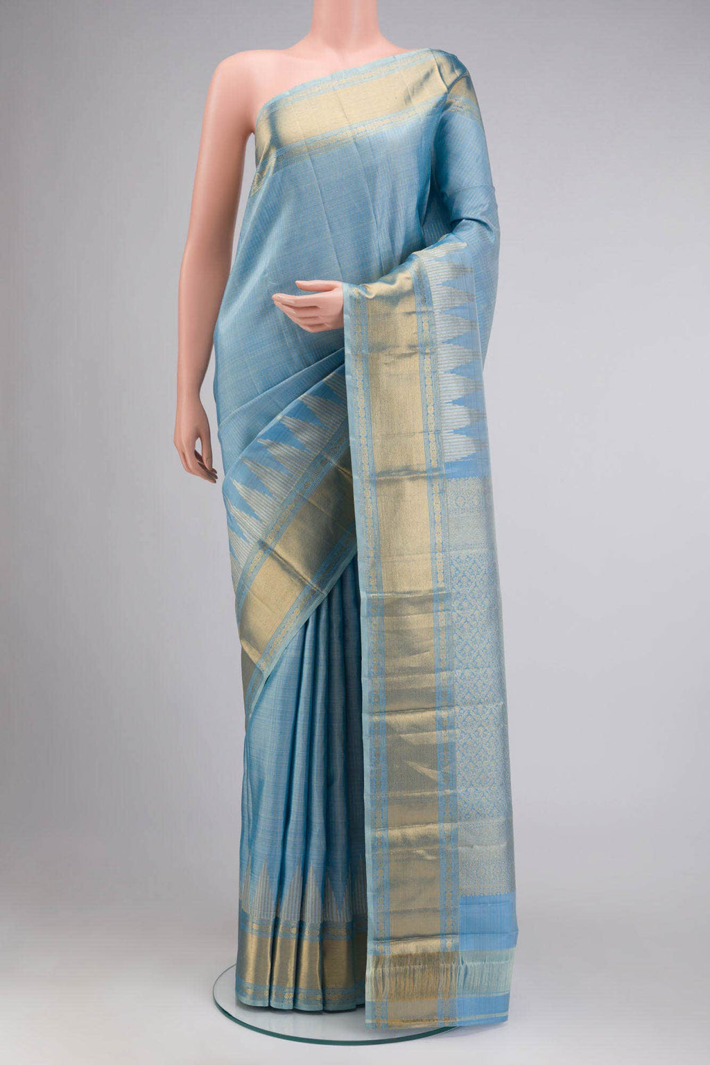 Blue Kanchipuram Silk Saree