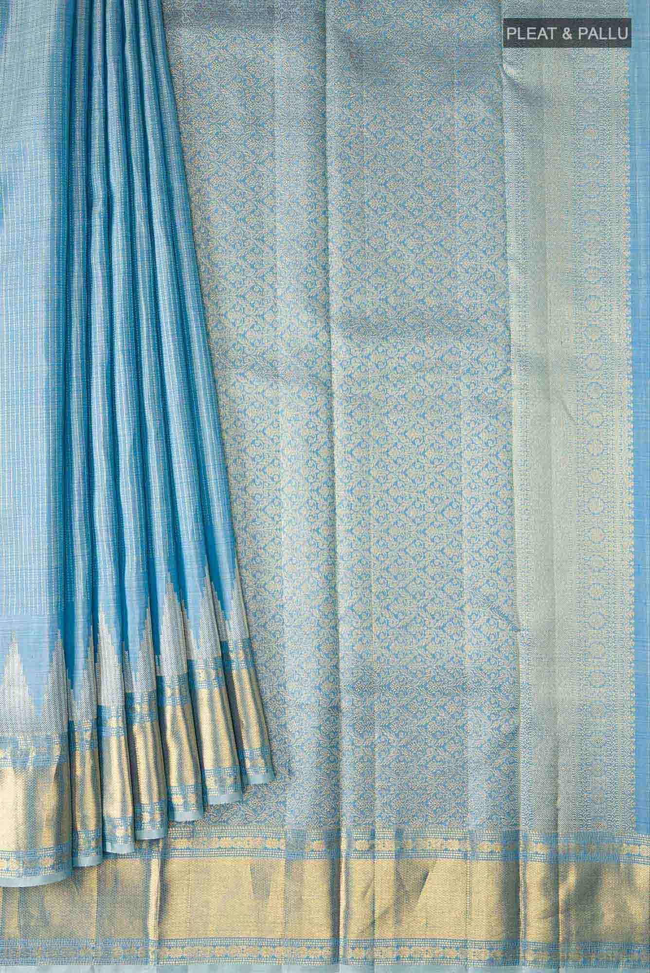 Blue Kanchipuram Silk Saree