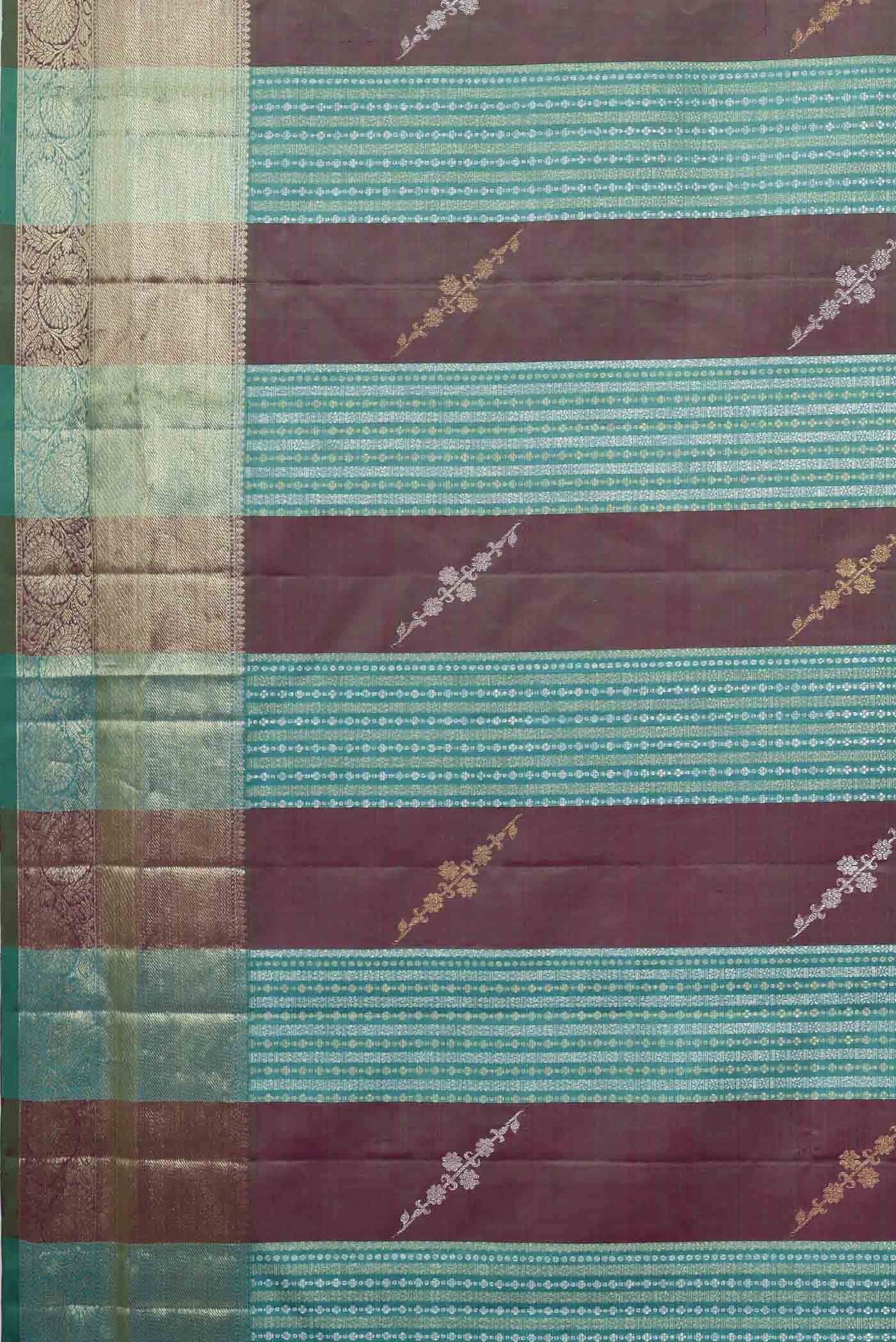 Pure Silk Pure Zari Green Kanchipuram Saree