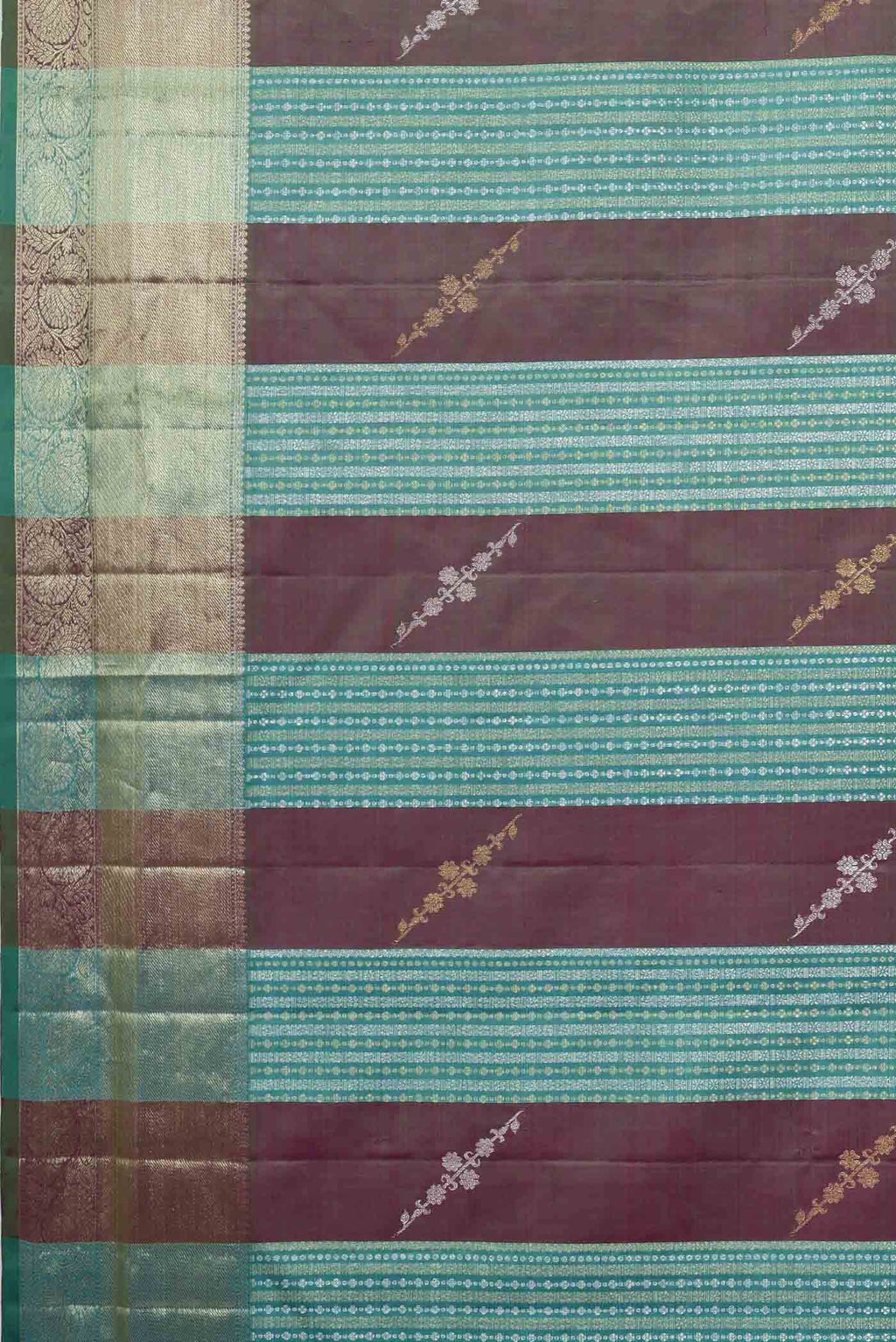 Pure Silk Pure Zari Green Kanchipuram Saree