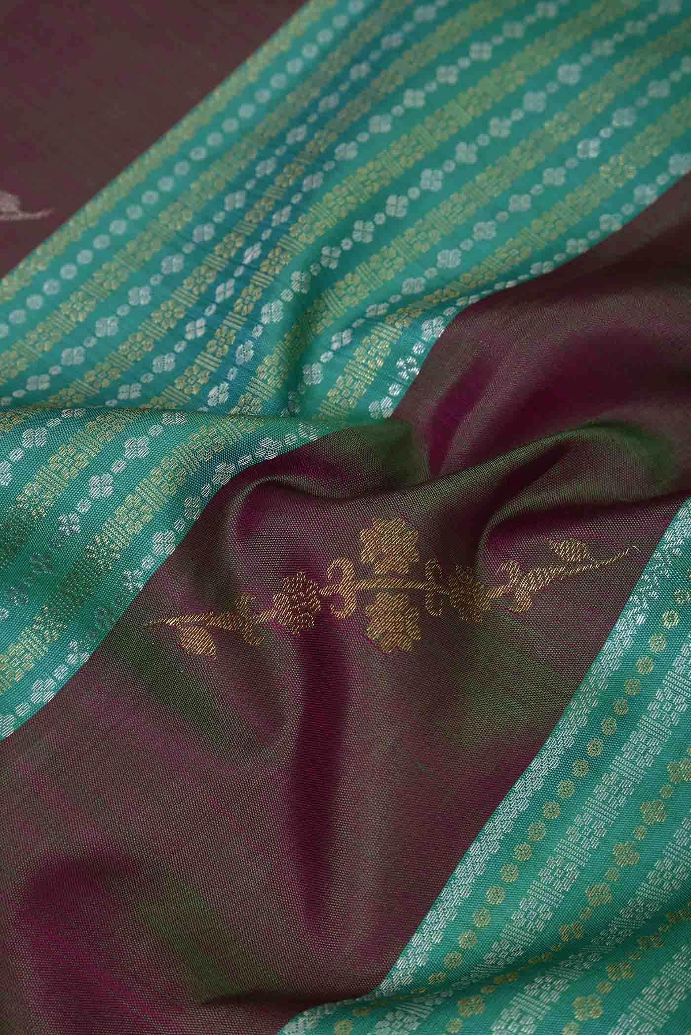 Pure Silk Pure Zari Green Kanchipuram Saree