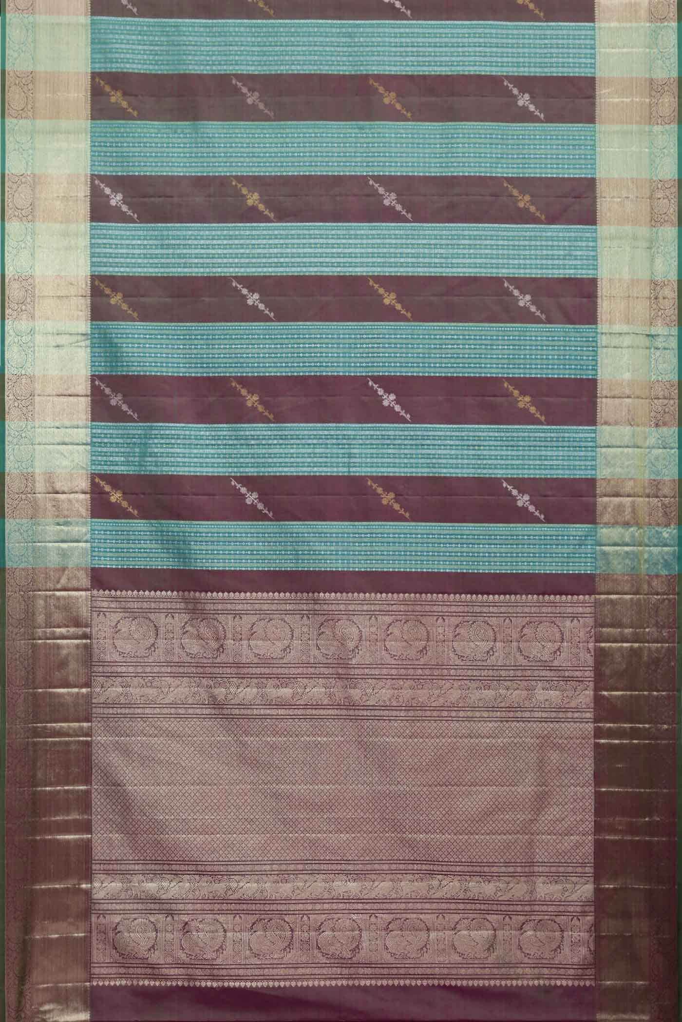 Pure Silk Pure Zari Green Kanchipuram Saree