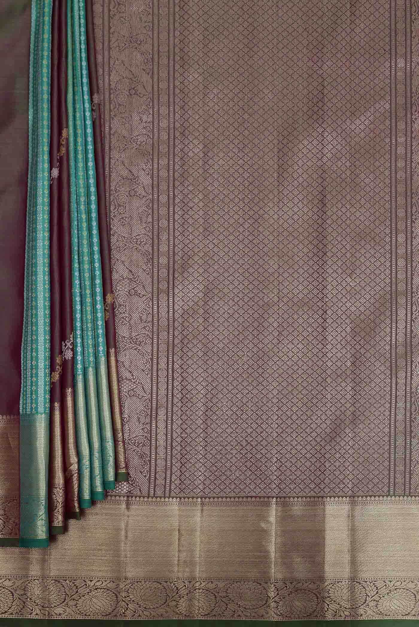 Pure Silk Pure Zari Green Kanchipuram Saree