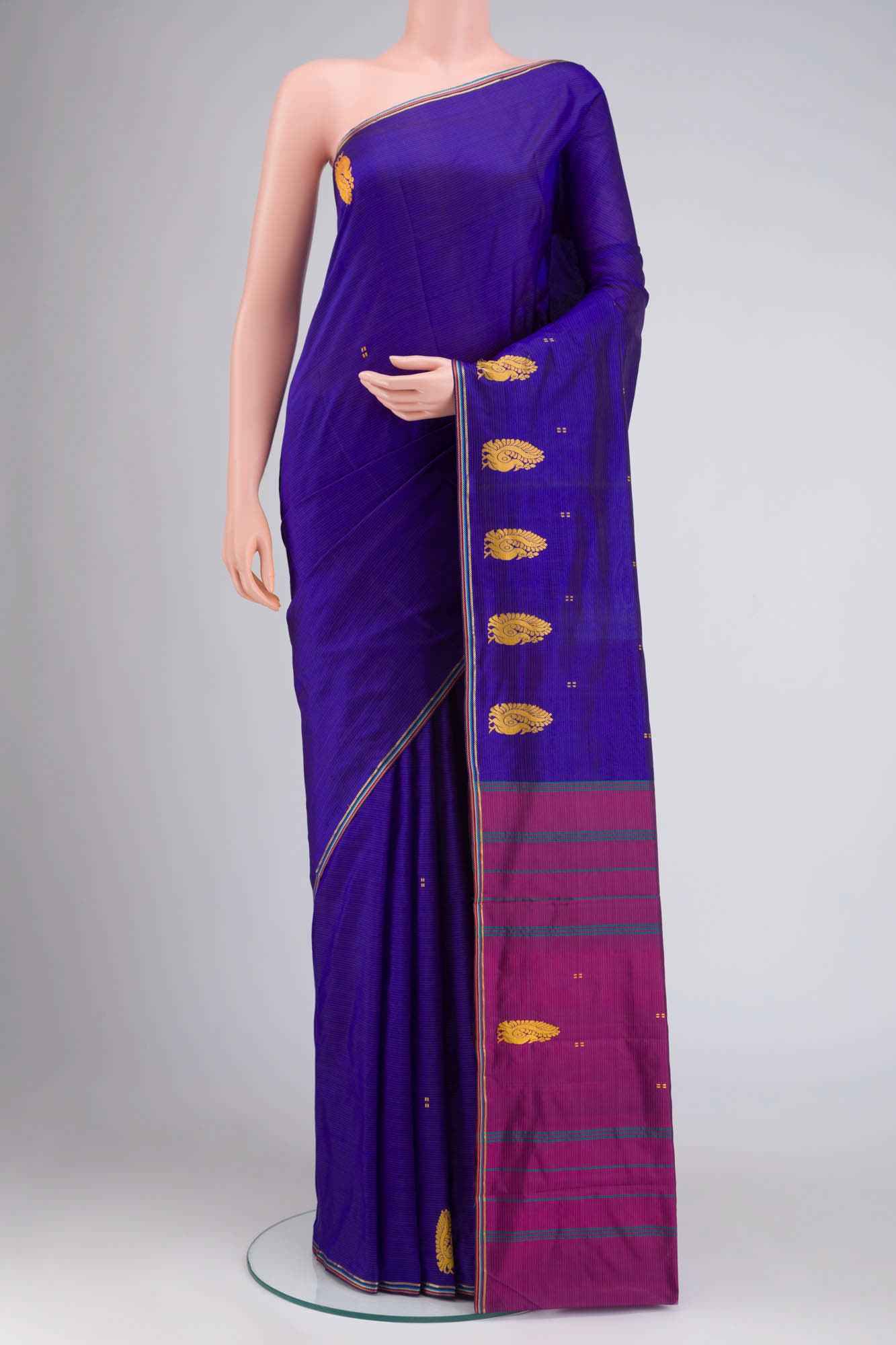 Blue Kanchipuram Silk Saree