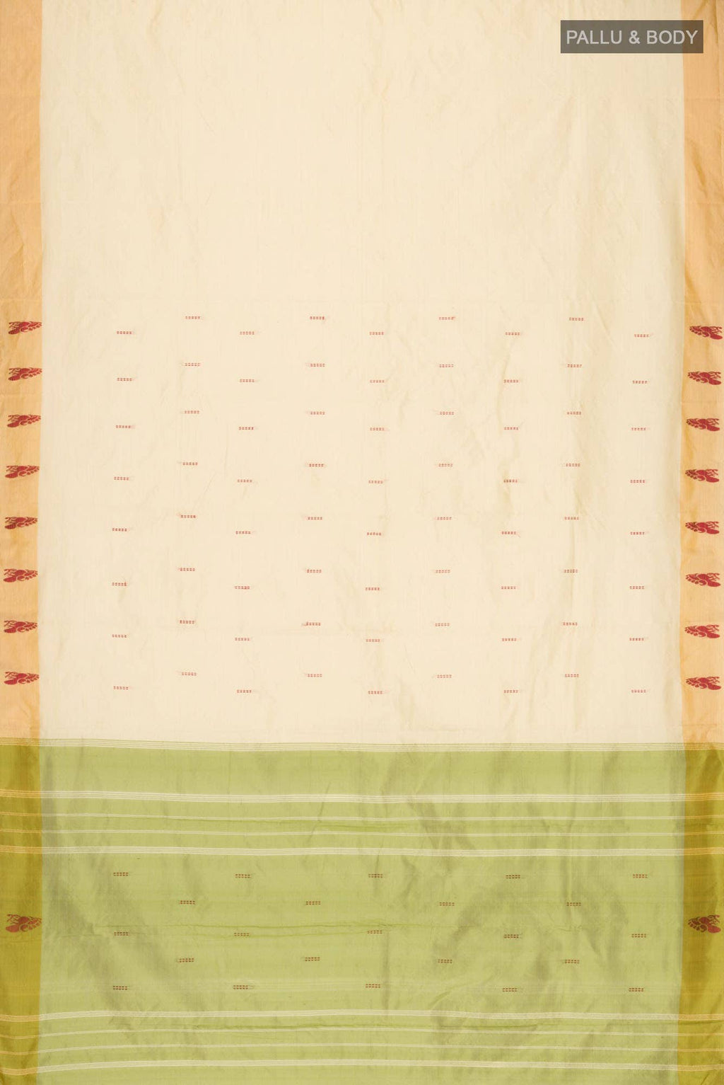Beige Kanchipuram Silk Saree