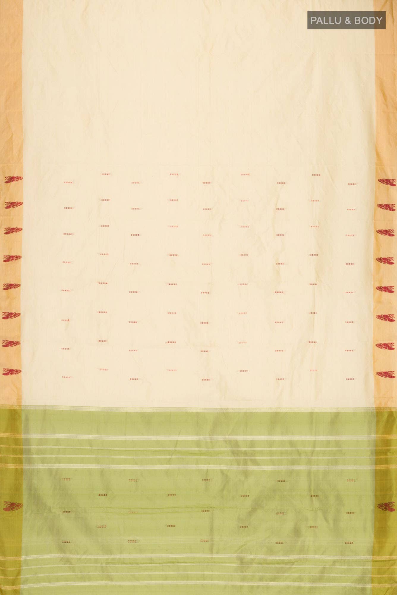 Beige Kanchipuram Silk Saree