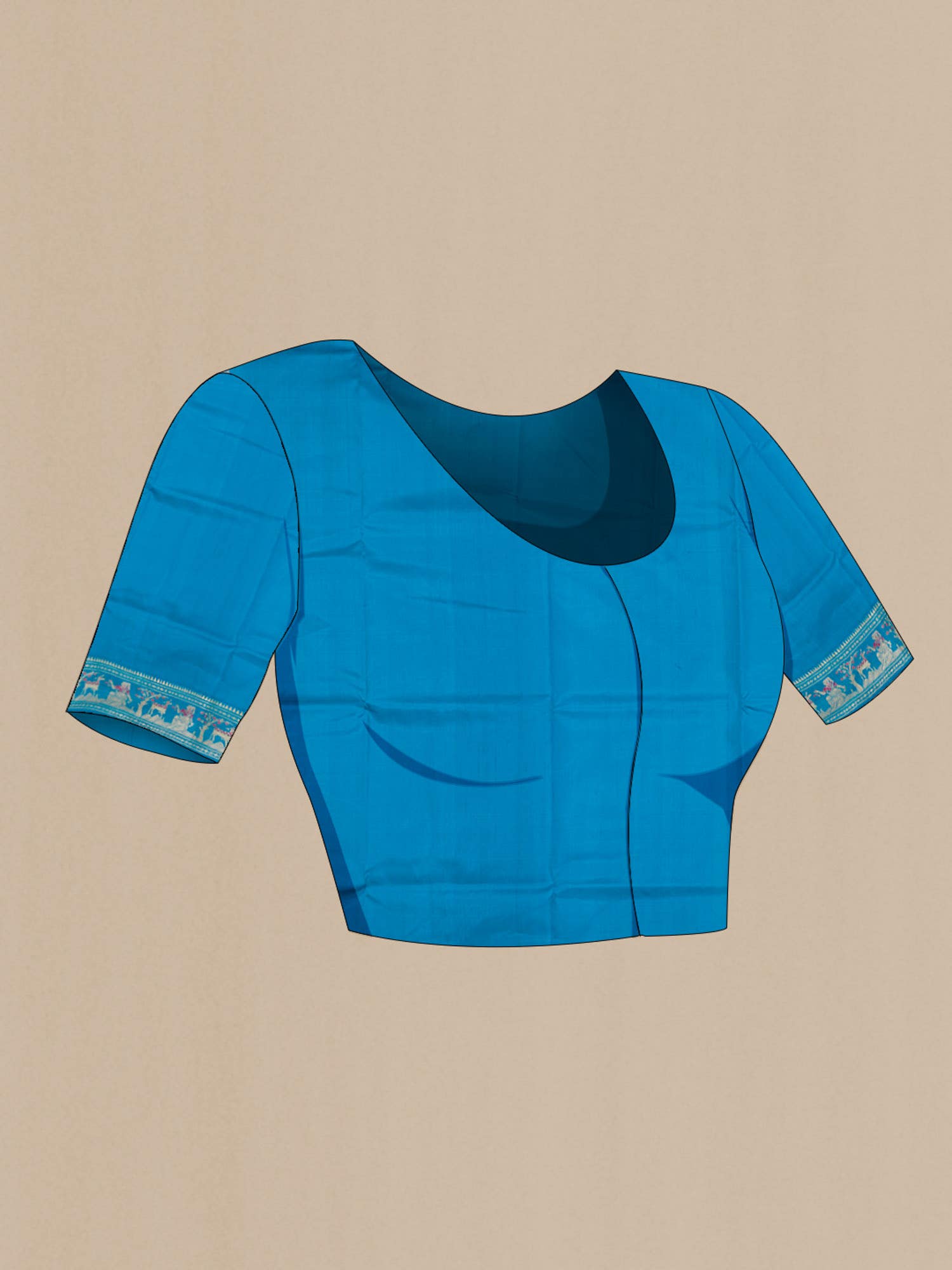 Blue Baluchari Silk Saree