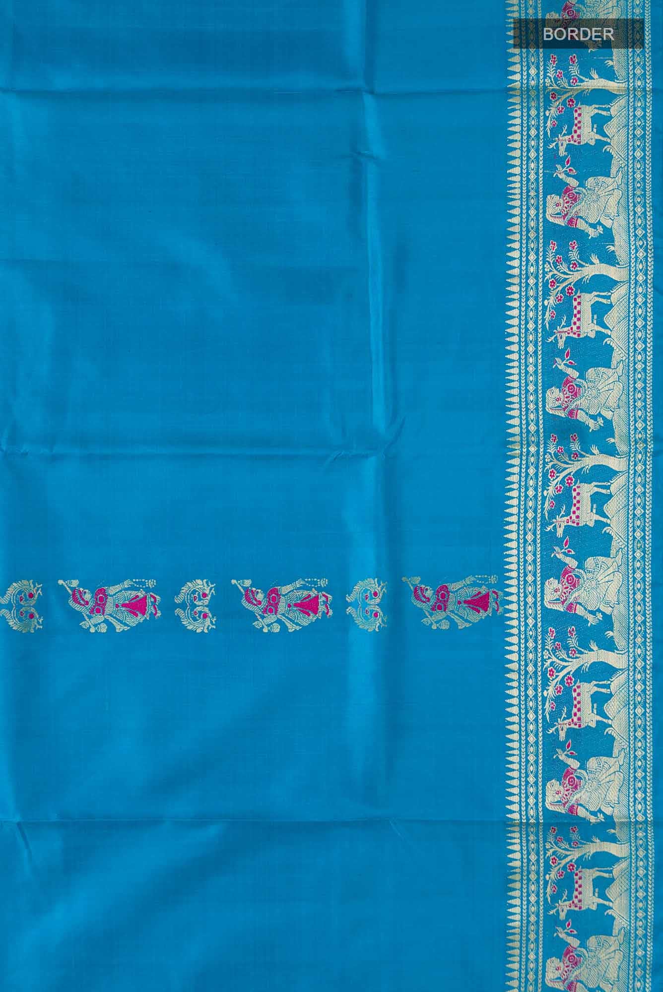 Blue Baluchari Silk Saree