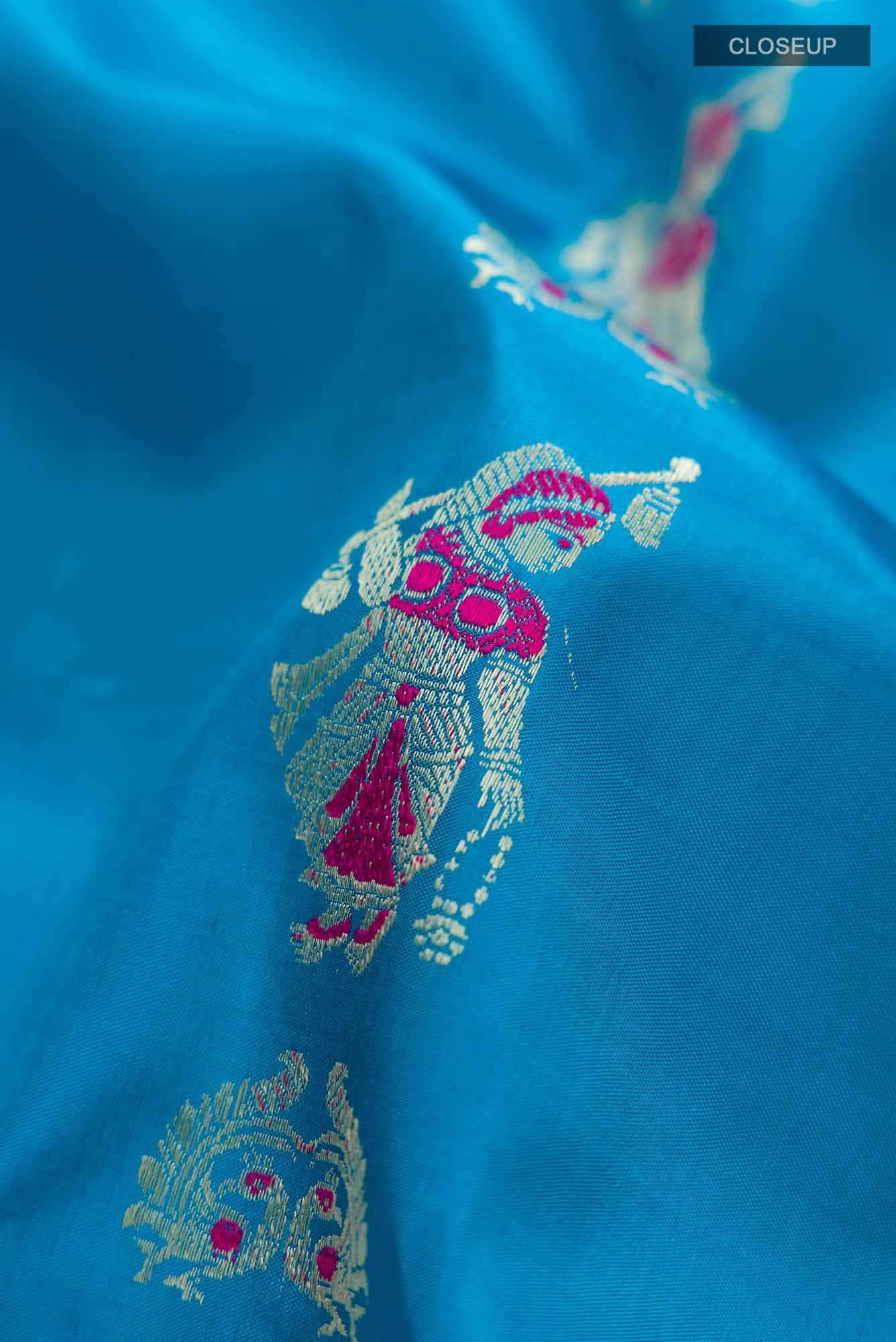 Blue Baluchari Silk Saree