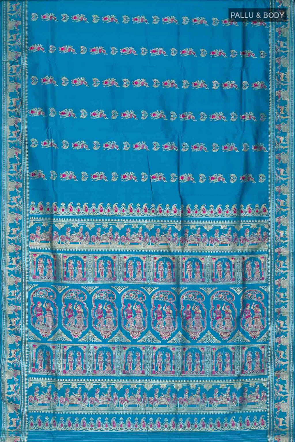Blue Baluchari Silk Saree