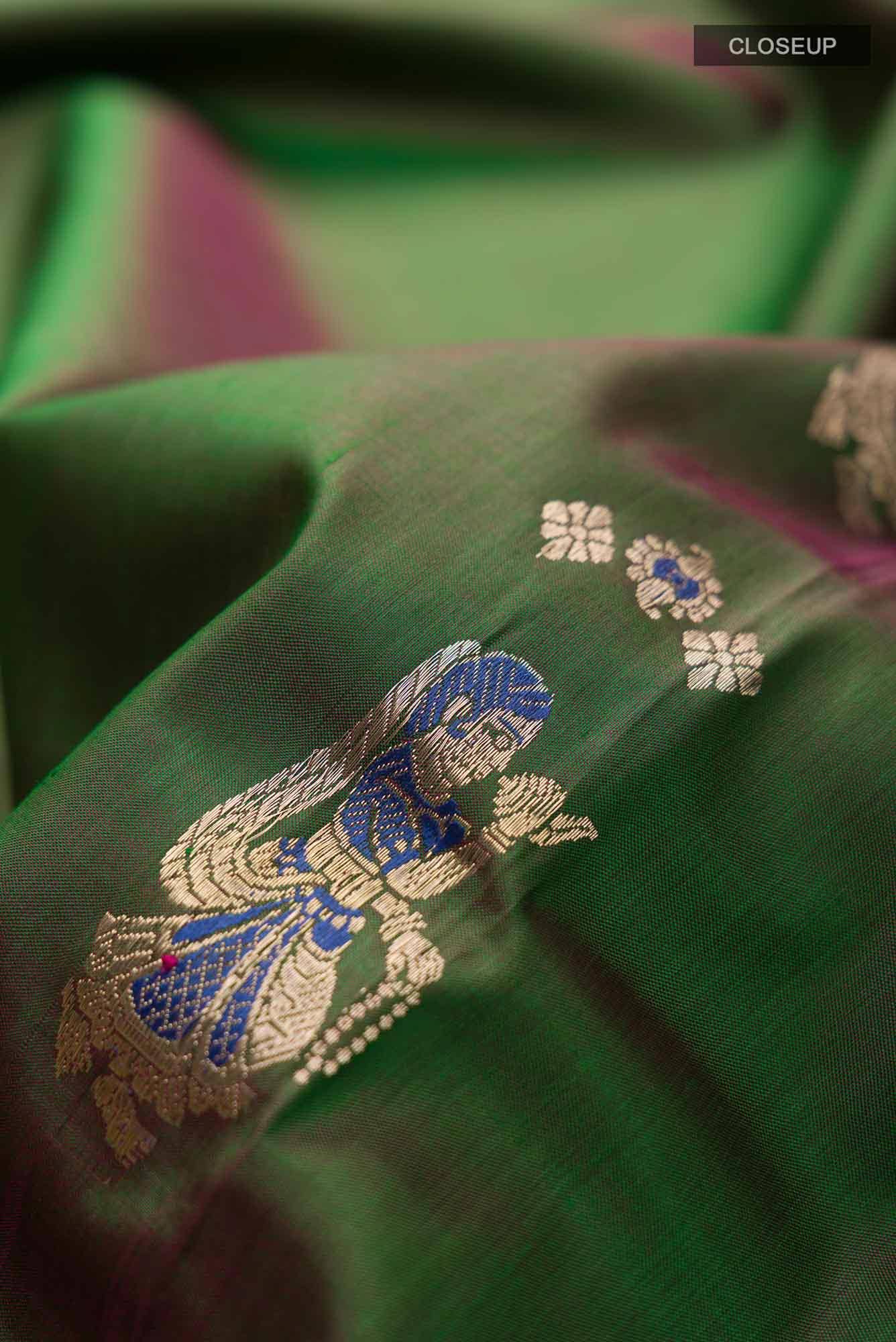 Green Baluchari Silk Saree