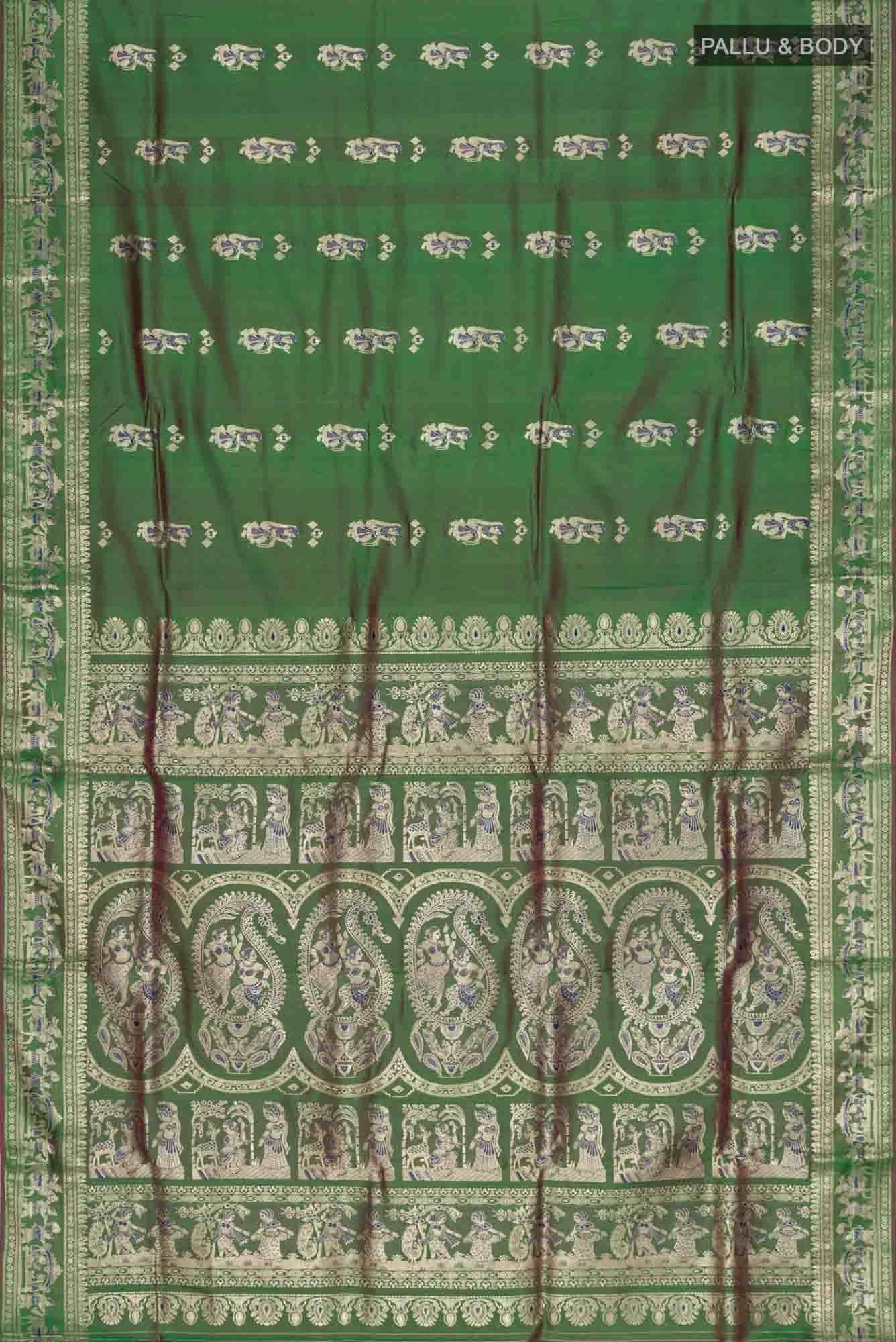 Green Baluchari Silk Saree