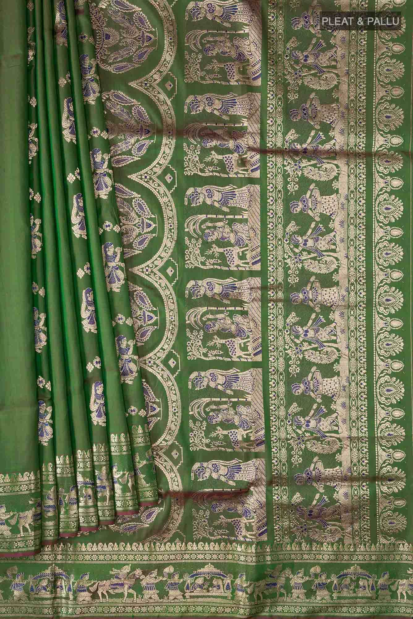 Green Baluchari Silk Saree
