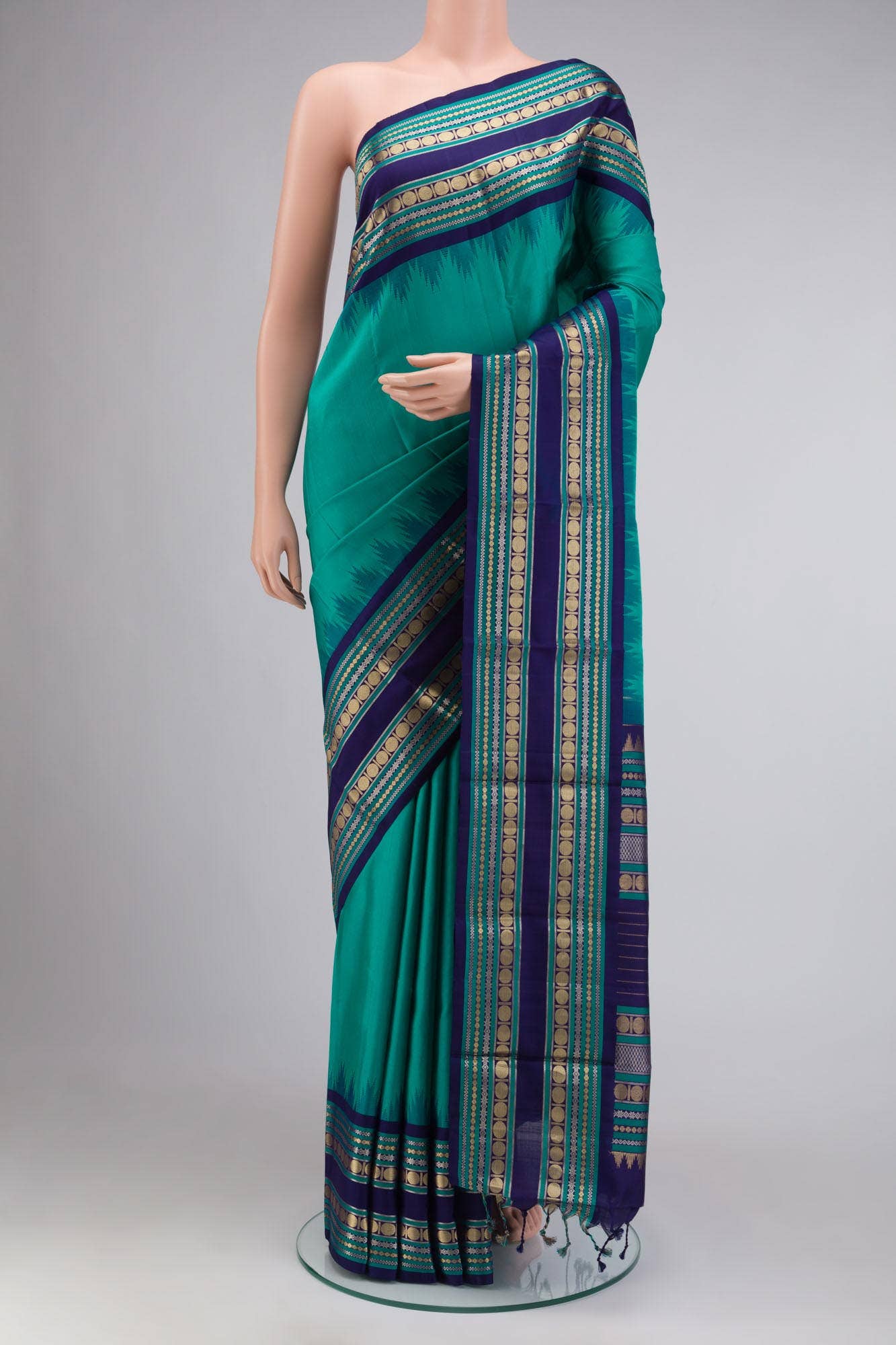 Blue Kanchipuram Silk Saree