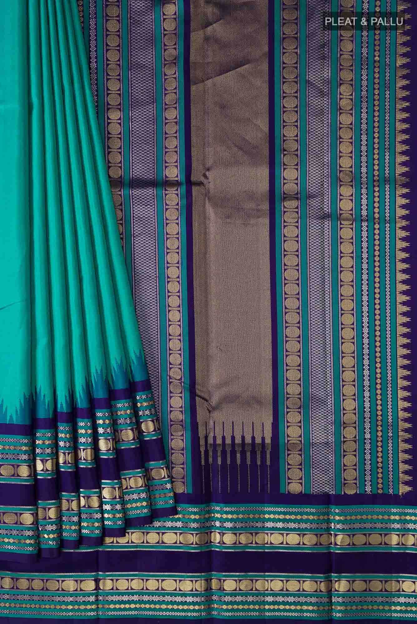 Blue Kanchipuram Silk Saree