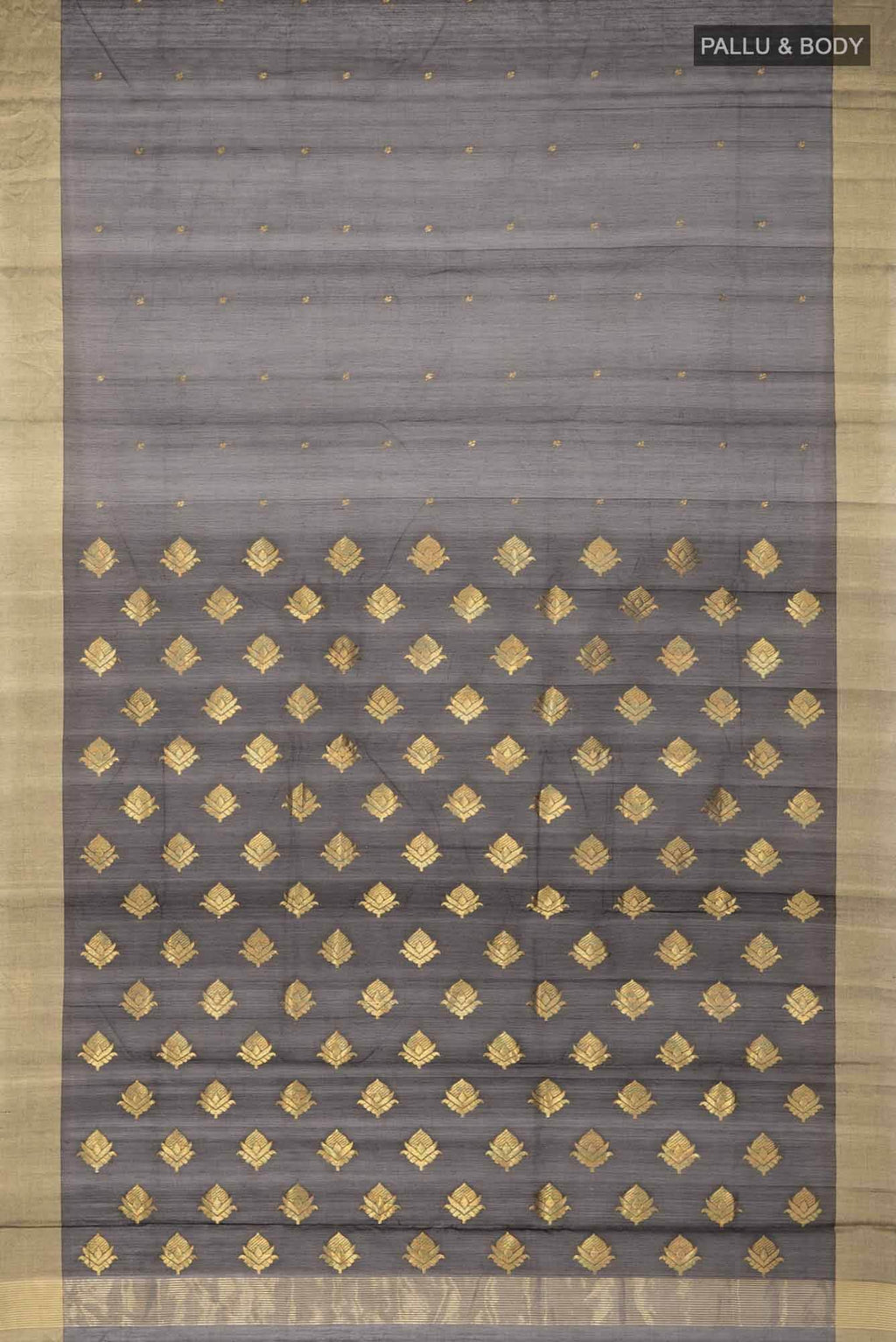 Black Chanderi Silk Cotton Saree