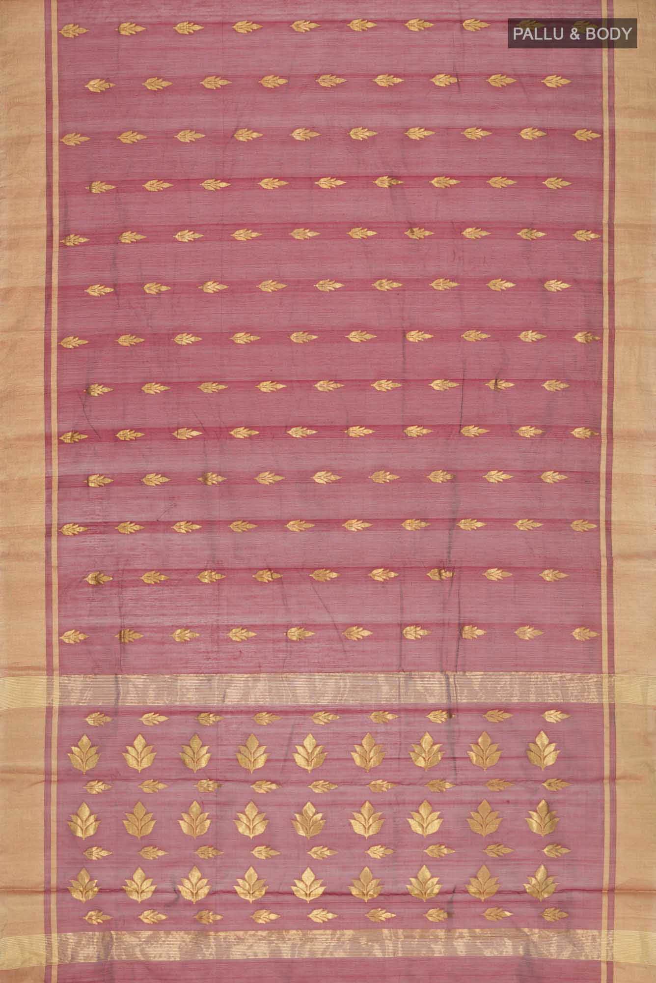 Maroon Chanderi Silk Cotton Saree