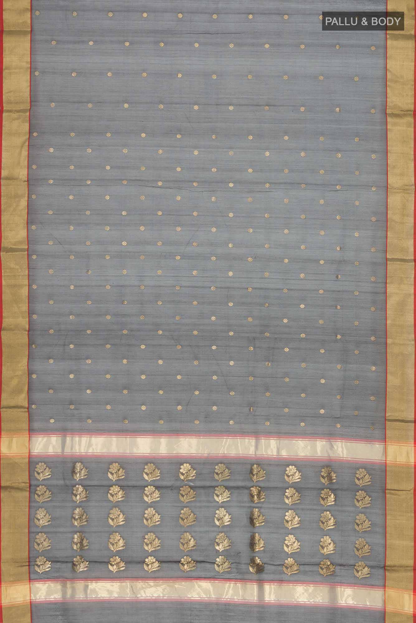 Black Chanderi Silk Cotton Saree