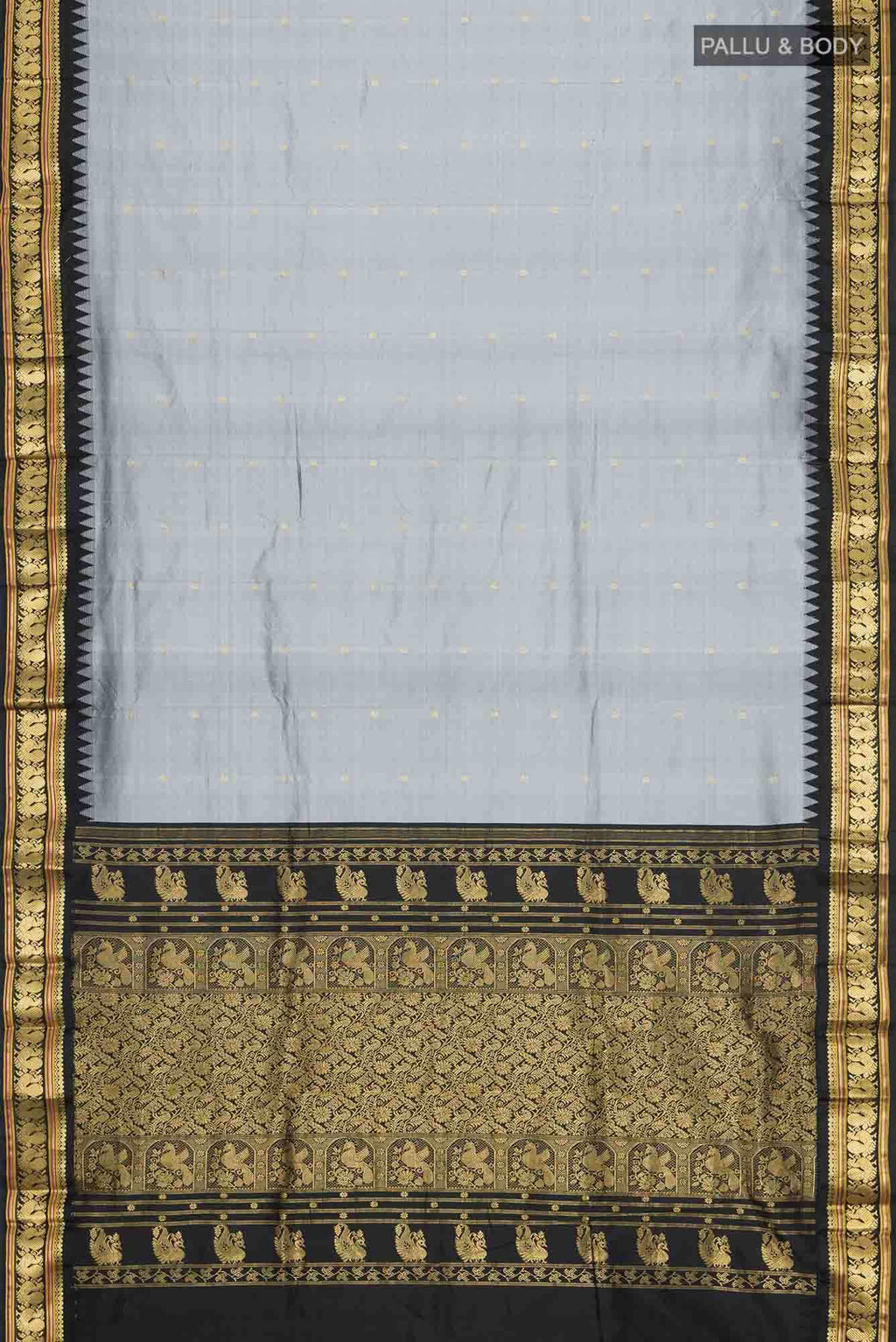 Grey Bangalore Silk Saree