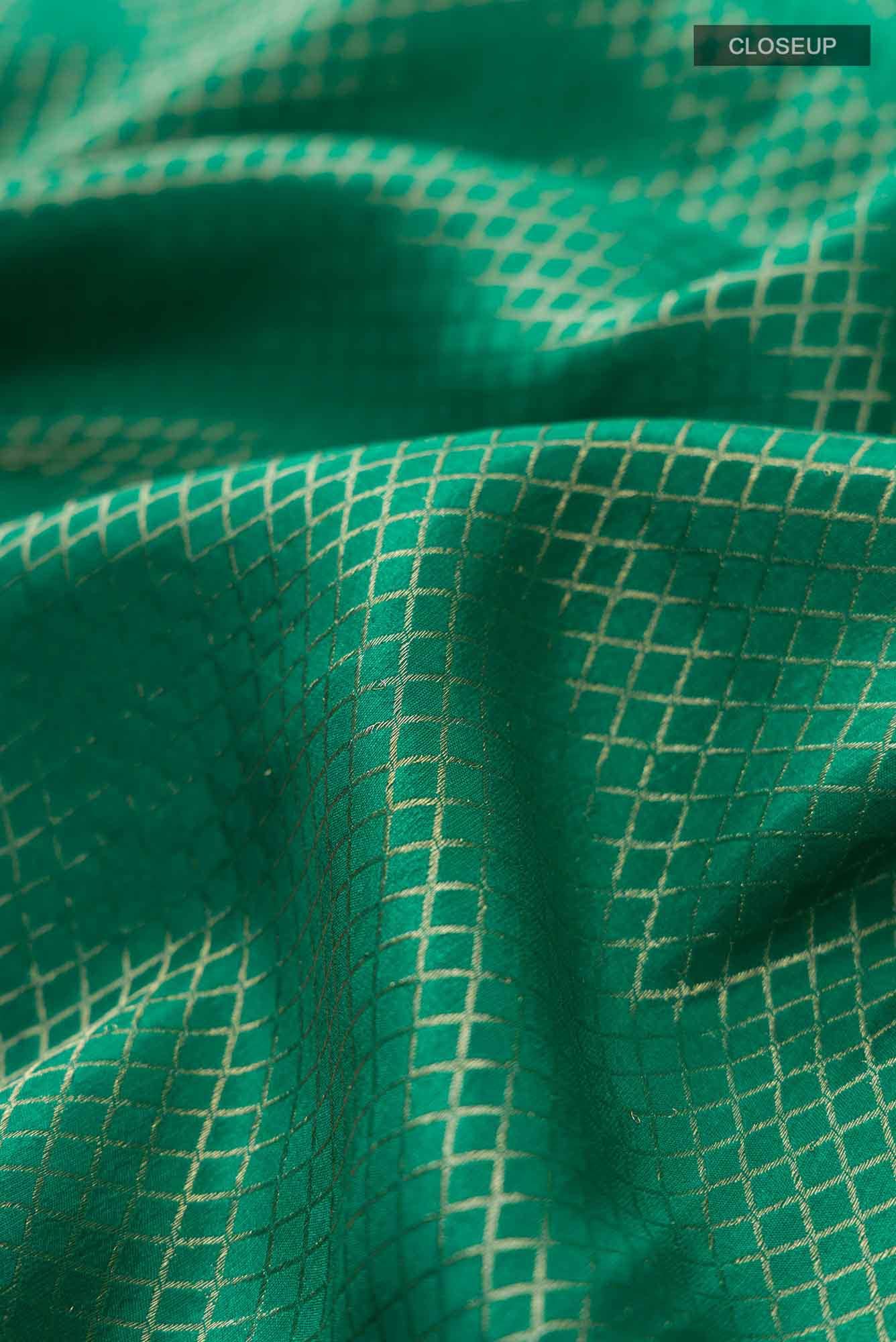 Green Crepe Saree