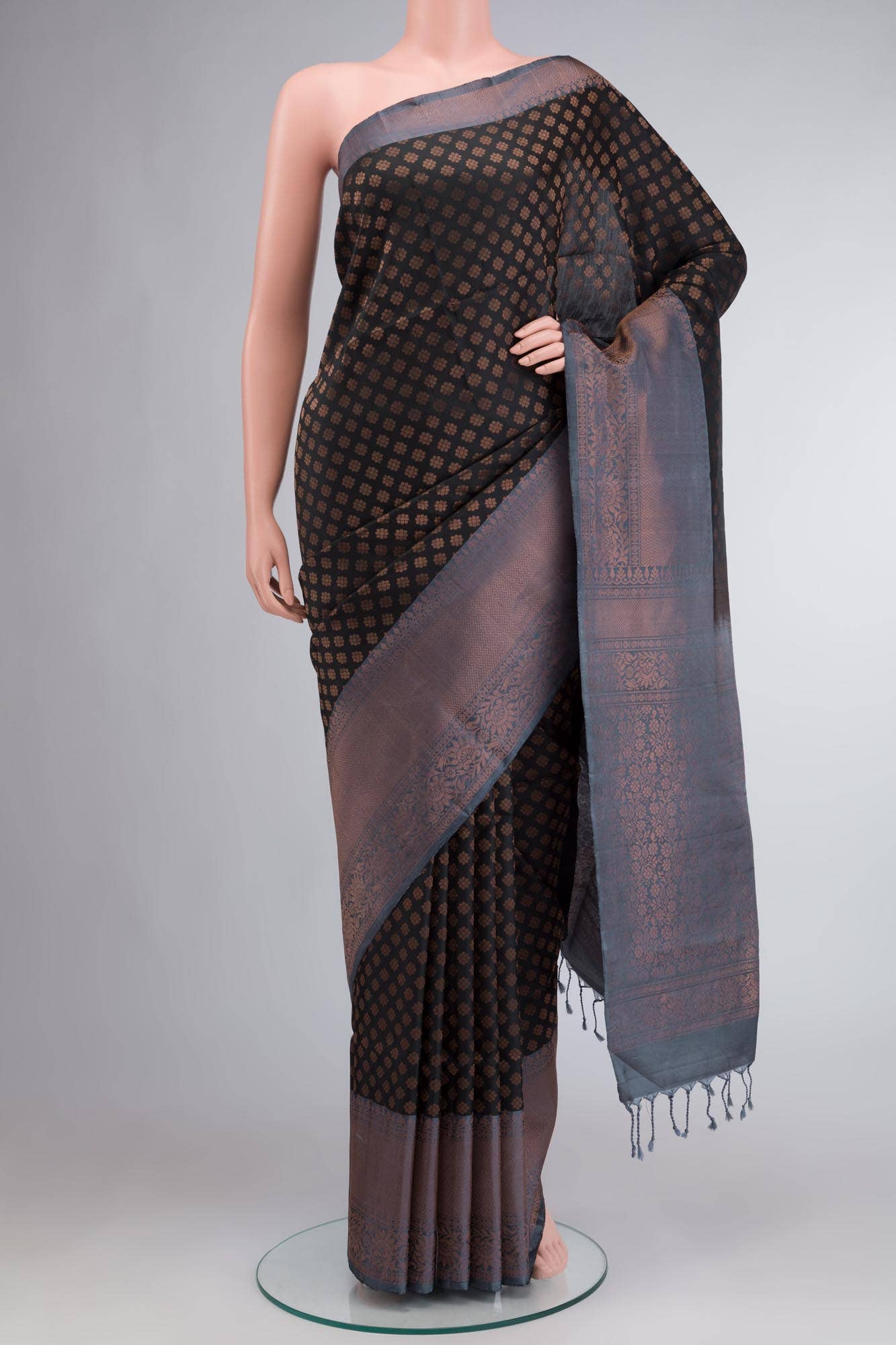 Black Soft Silk Saree