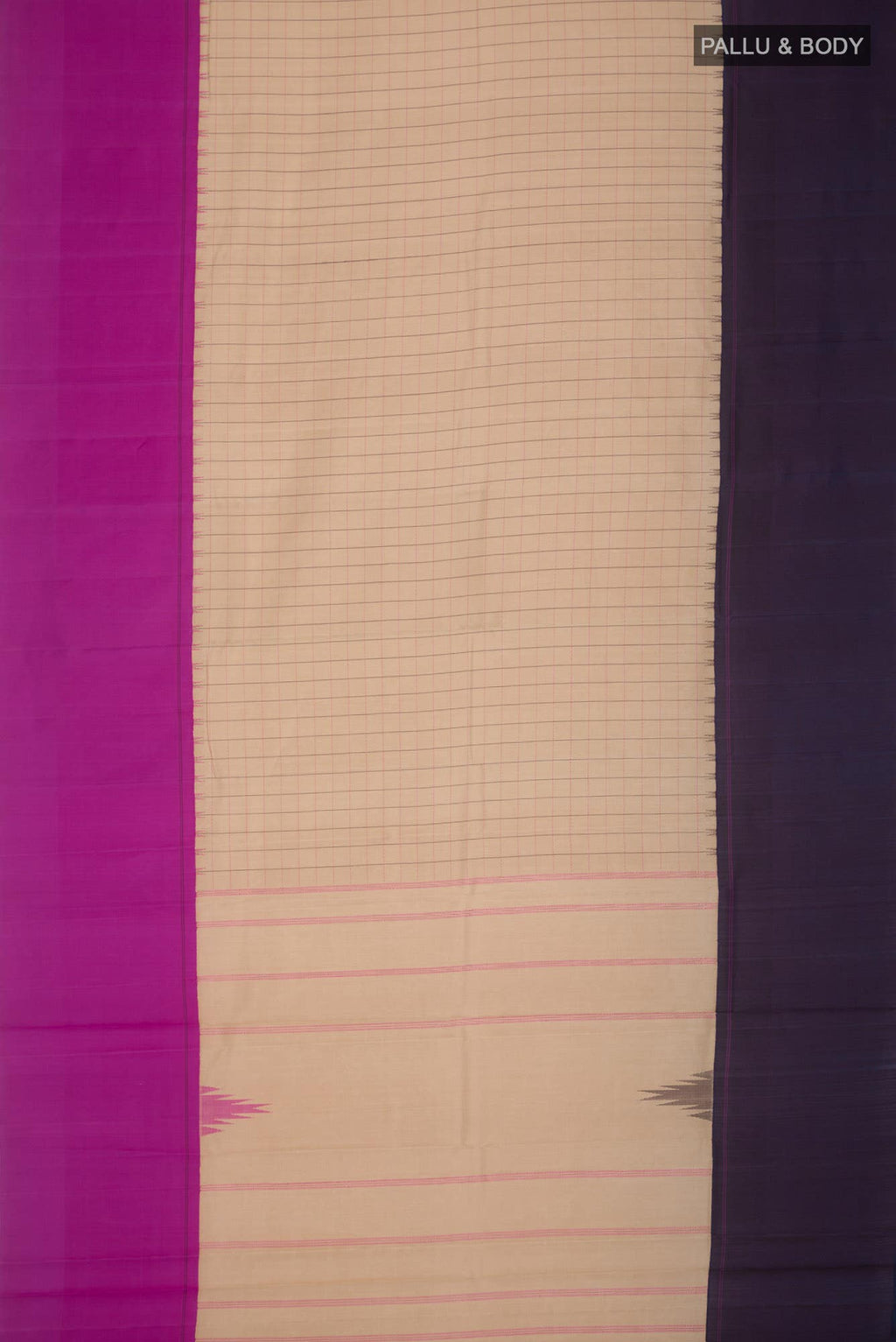Beige Kanchipuram Silk Saree